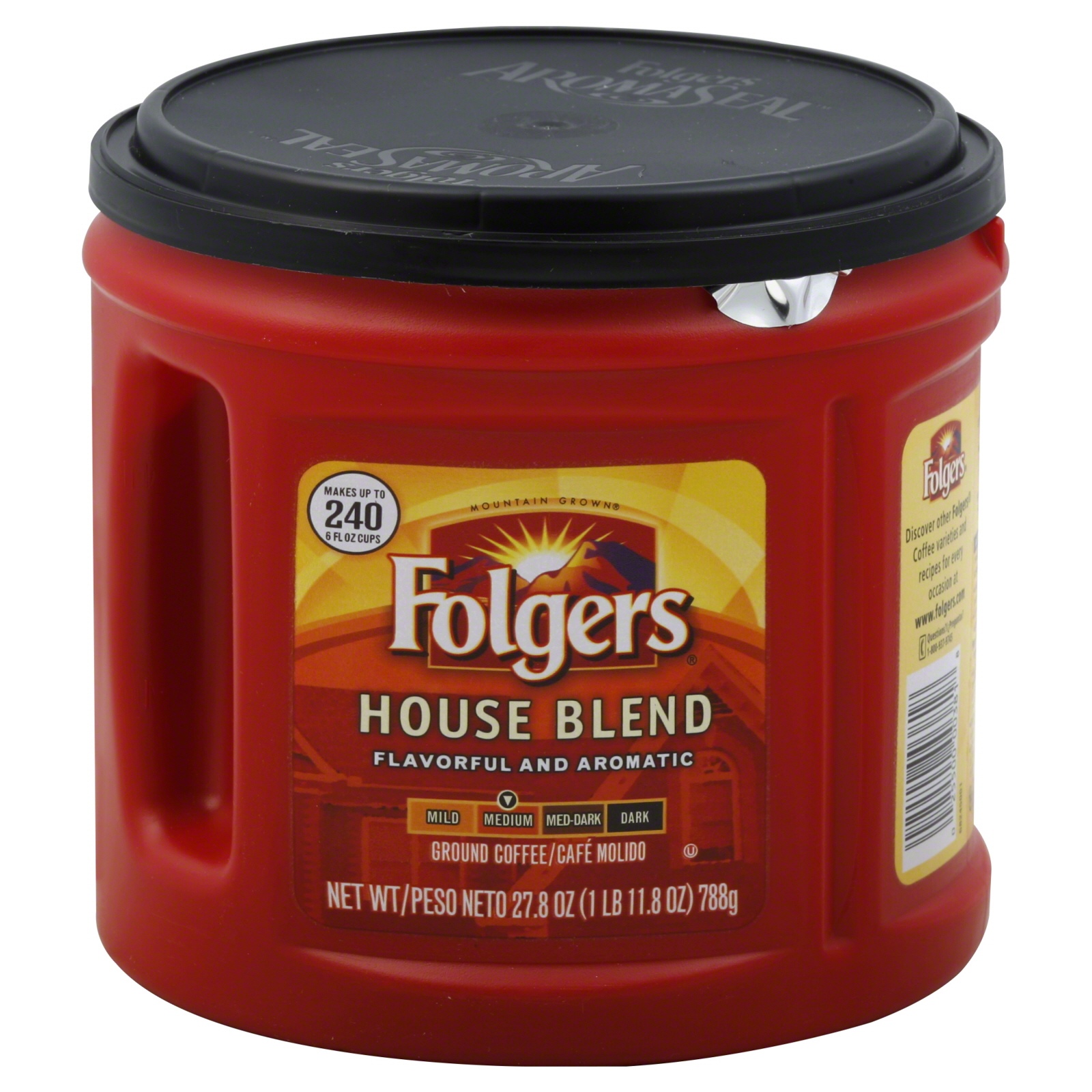 Folgers Coffee, Ground, House Blend, Medium, 27.8 oz (1 lb ...