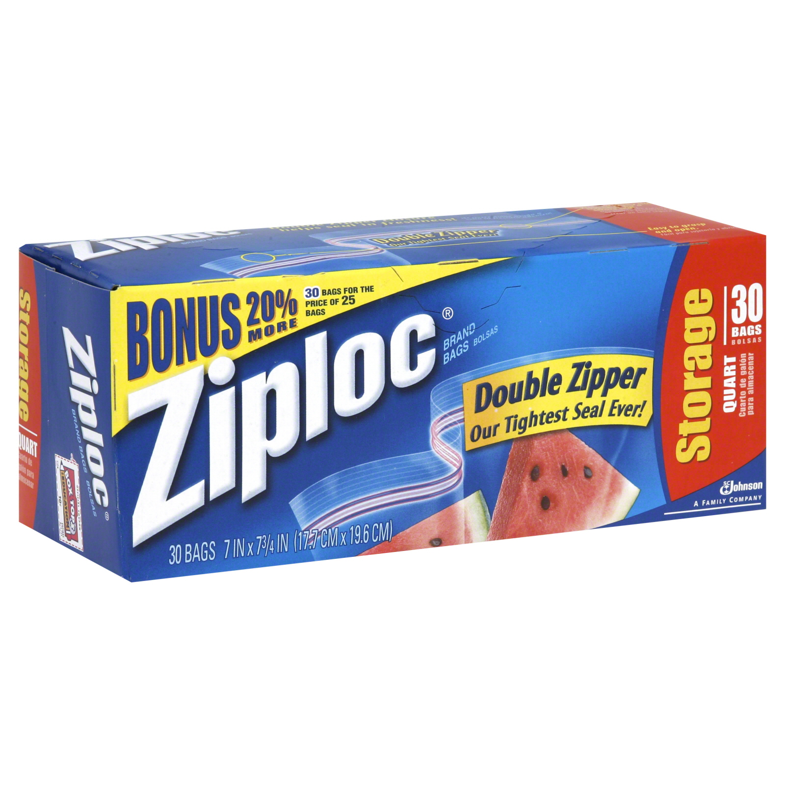 Ziploc Storage Bags, Quart, 30 bags at Kmart.com