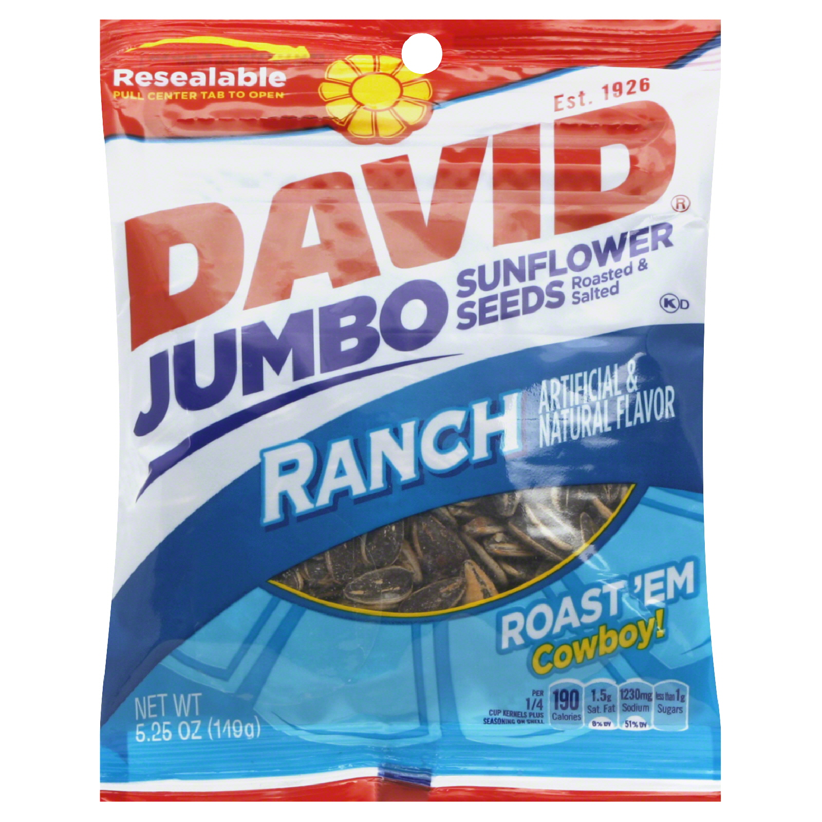 UPC 026200467726 David Seeds, Jumbo Sunflower Ranch Flavor, 5.25