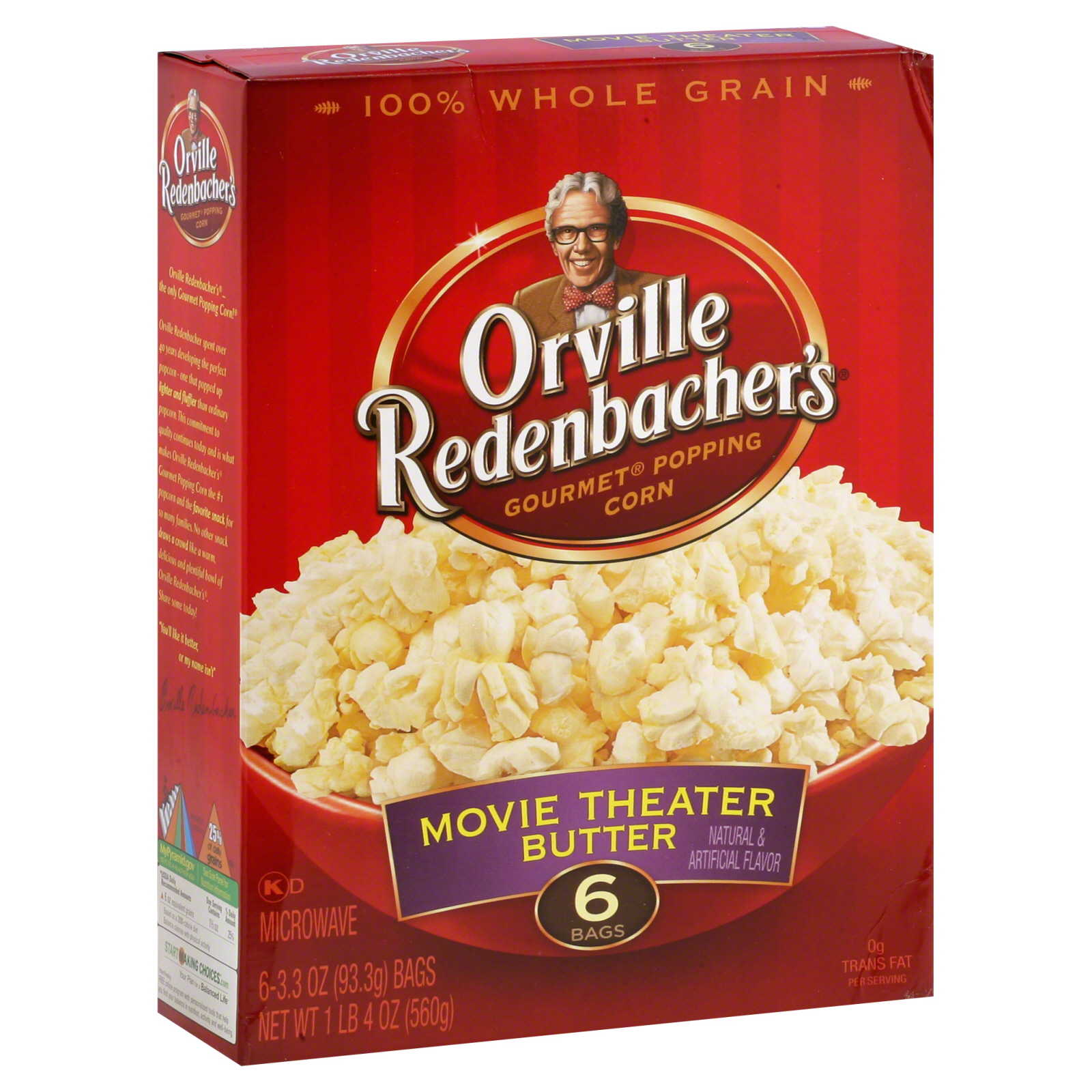 Orville Redenbacher's Popping Corn, Gourmet, Movie Theater Butter, 6 - 3.3 oz (93.3 g) bags [1 lb 4 oz (560 g)] at Kmart.com