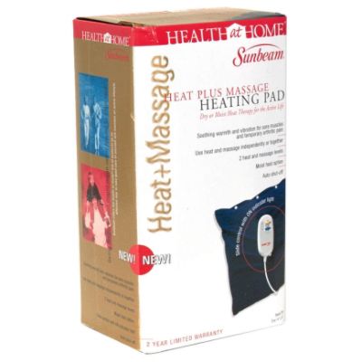 UPC 027045046701 product image for Health at Home Heat Plus Massage Heating Pad, 1 each | upcitemdb.com