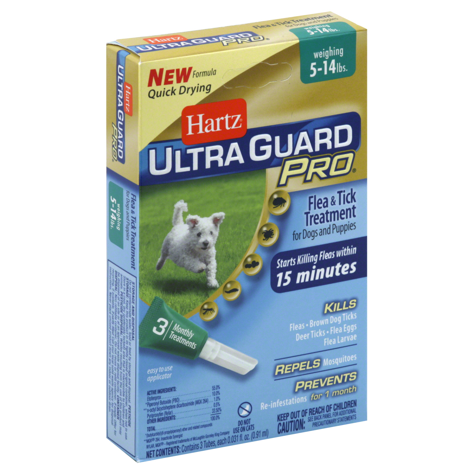 Hartz Ultra Guard Pro Flea & Tick Drops, for Dogs and Puppies Weighing 4-15 lbs, 3 - 0.04 fl oz (1.1 ml) tubes at Kmart.com