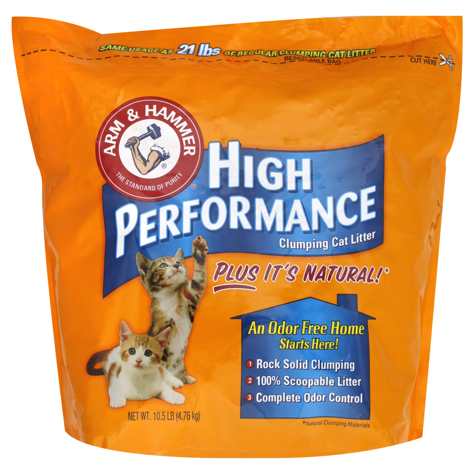 Arm & Hammer Clumping Cat Litter, High Performance, 10.5 lbs (4.76 kg