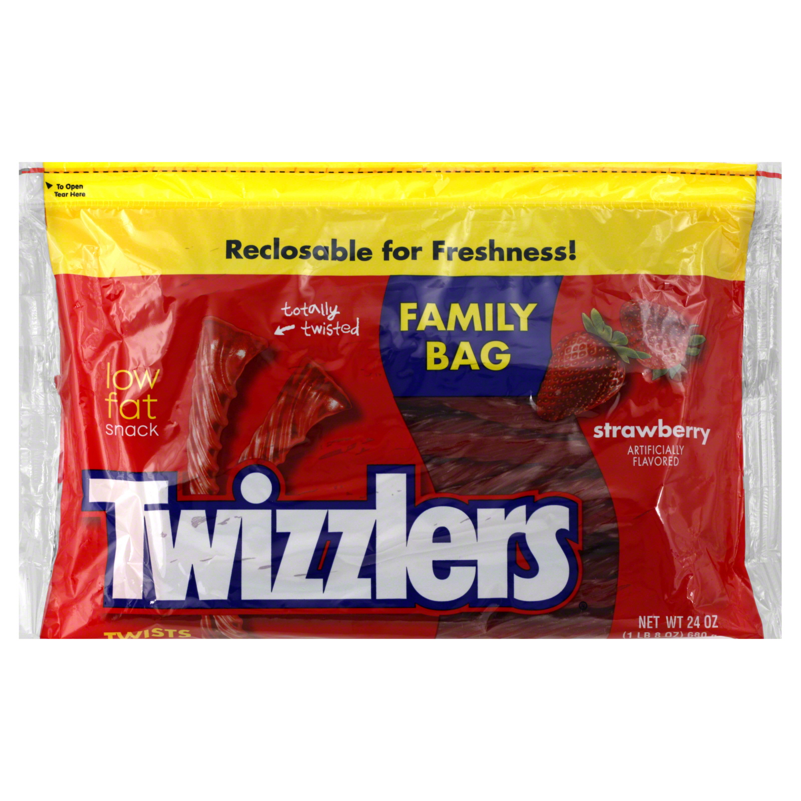 Twizzlers Twists, Strawberry, Family Bag, 24 oz (1 lb 8 oz) 680 g at mygofer.com