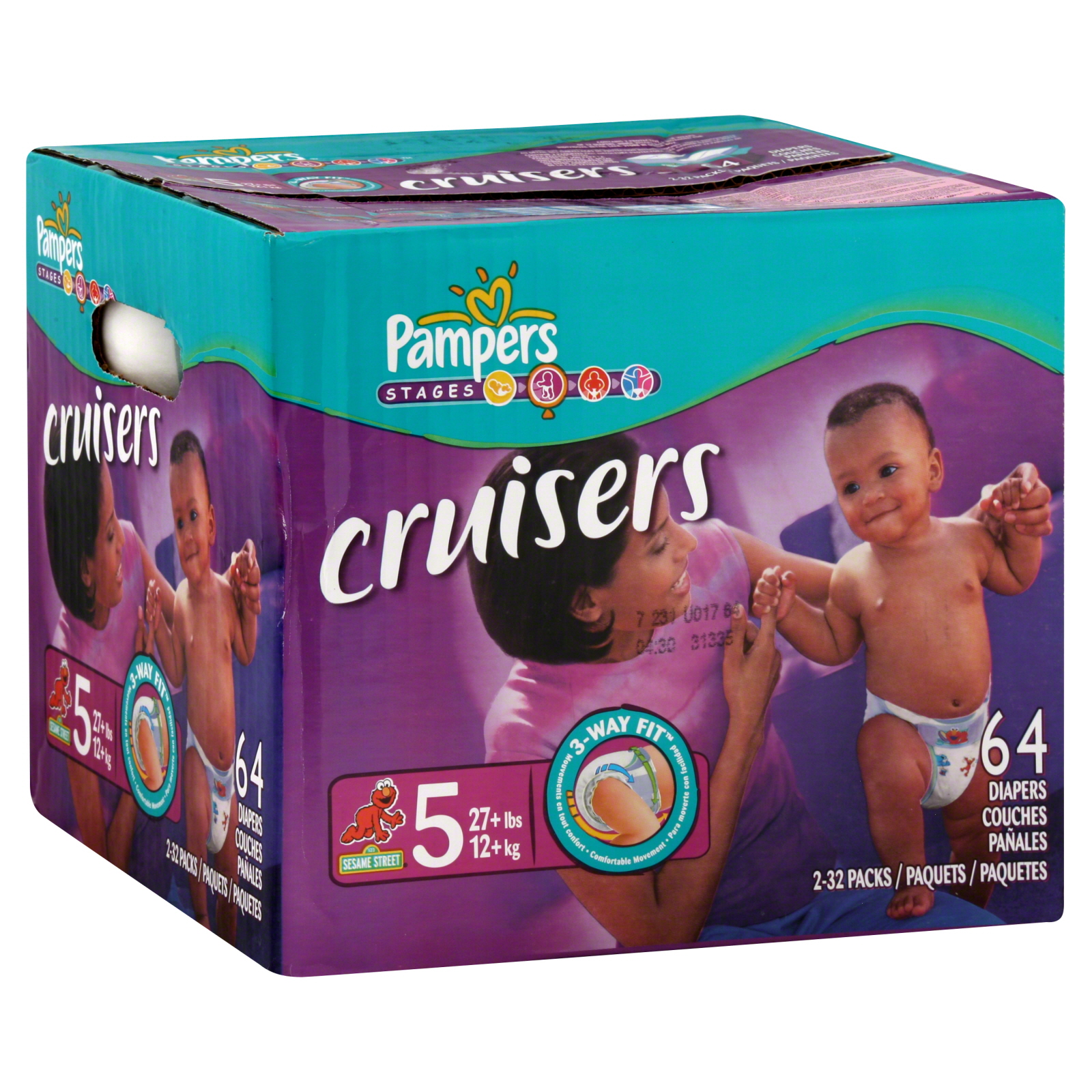 Pampers Cruisers Giant Pack Size 4 Diapers 120 CT BOX - Baby - Baby