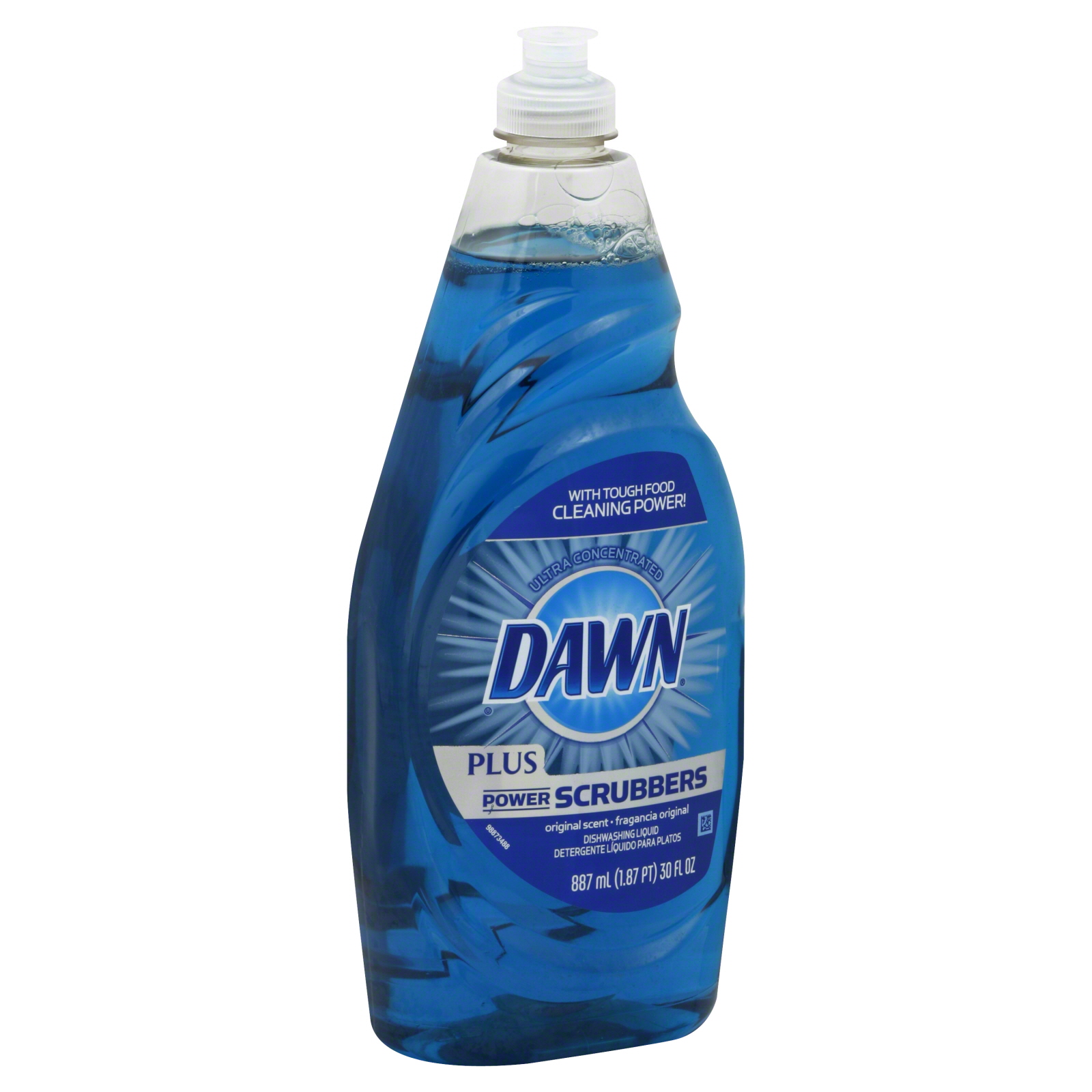 Dawn Plus Power Scrubbers Dishwashing Liquid, Ultra Concentrated