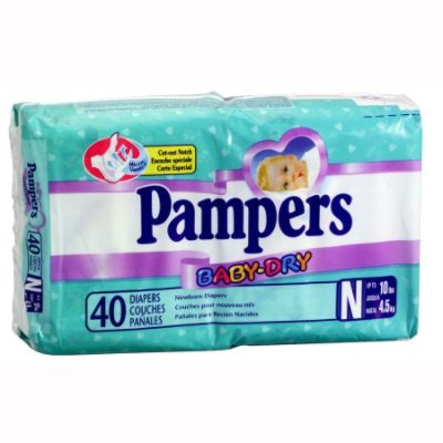 Pampers Baby-Dry Diapers, Newborn (Up to 10 lbs), 40 diapers at Kmart.com