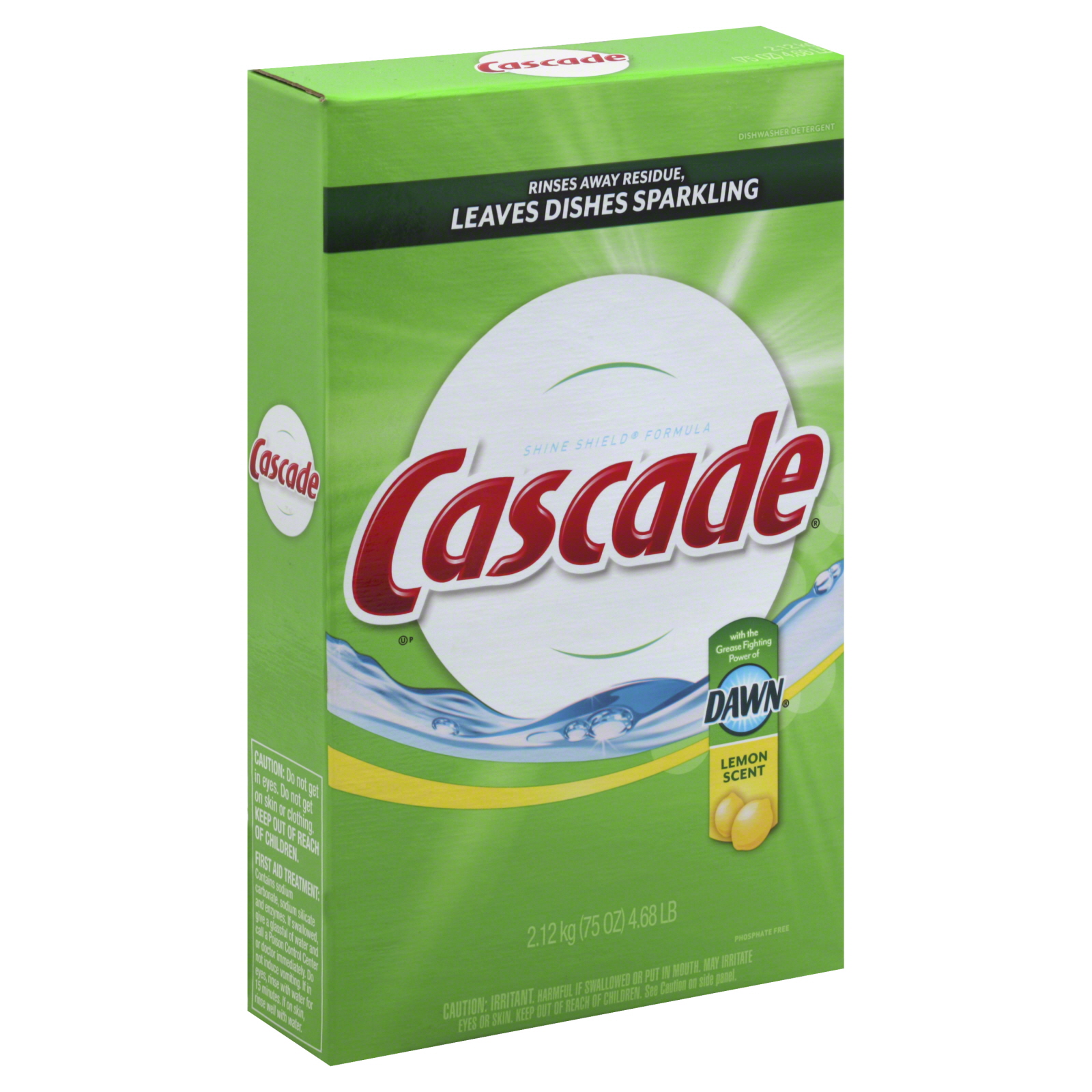 Cascade Dishwasher Detergent, Lemon Scent, 75 oz (4.68 lb) 2.12 kg at mygofer.com