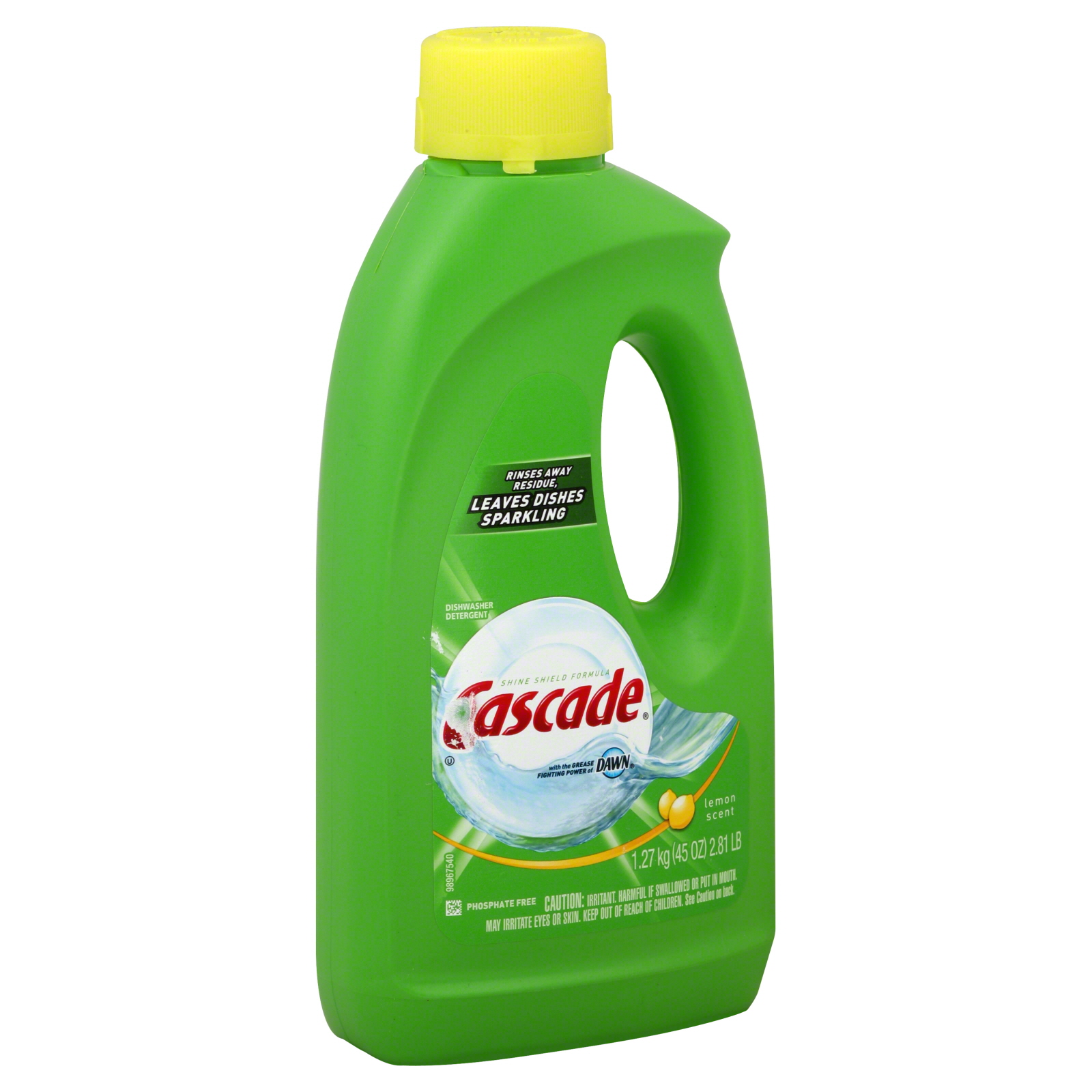 Cascade Dishwasher Detergent, Lemon Scent, 45 oz (2.81 lb) 1.27 kg at mygofer.com