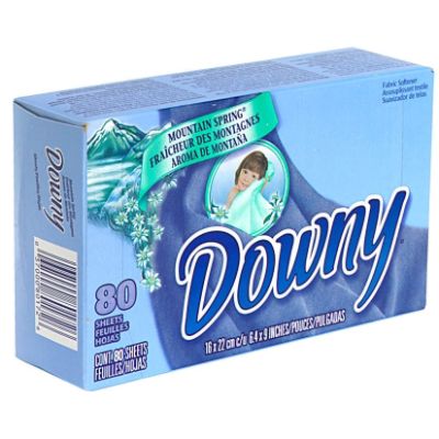 Downy Fabric Softener Sheets, Mountain Spring, 80 sheets at mygofer.com