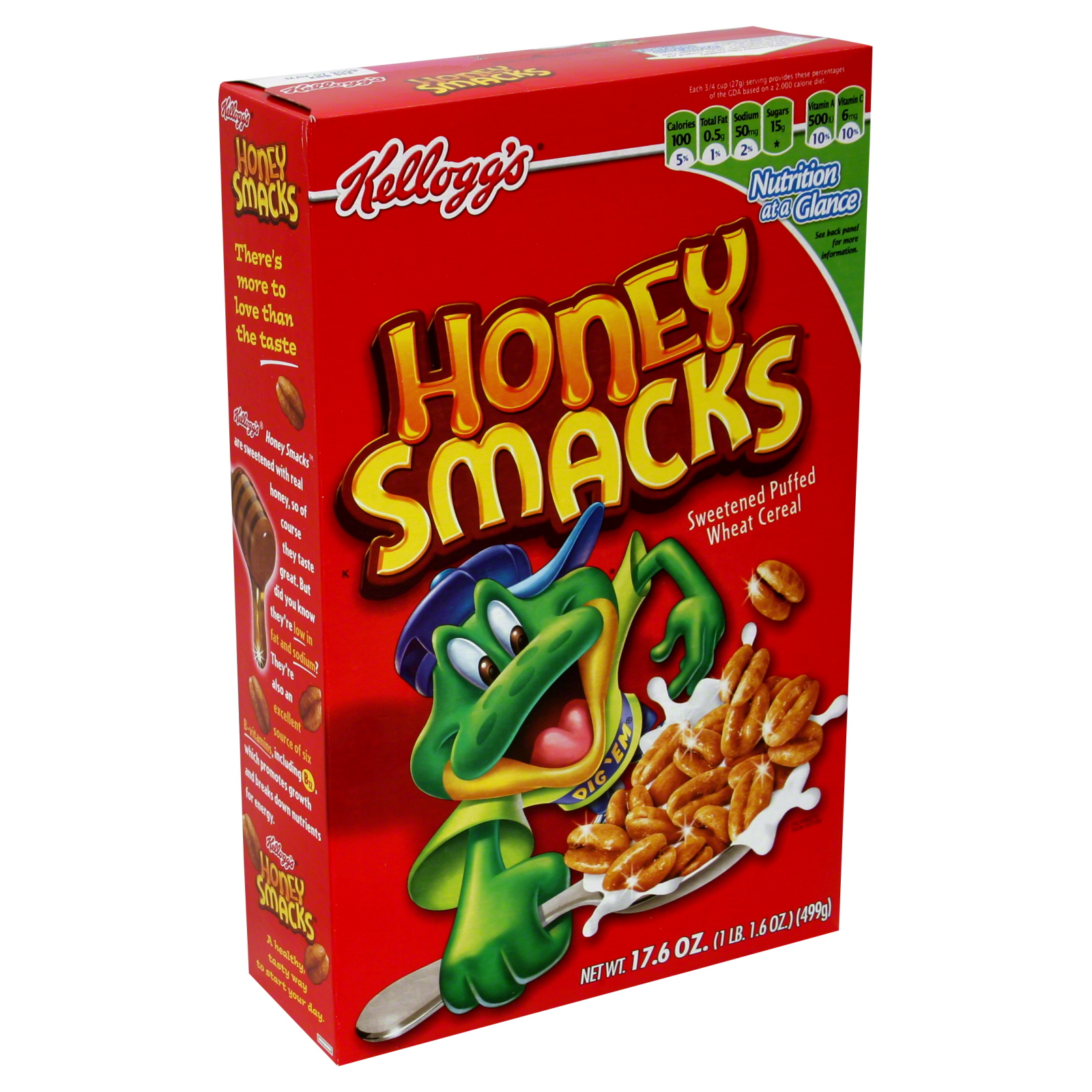 Kellogg's Honey Smacks Cereal, 17.6 oz (1 lb 1.6 oz) 499 g Shop Your