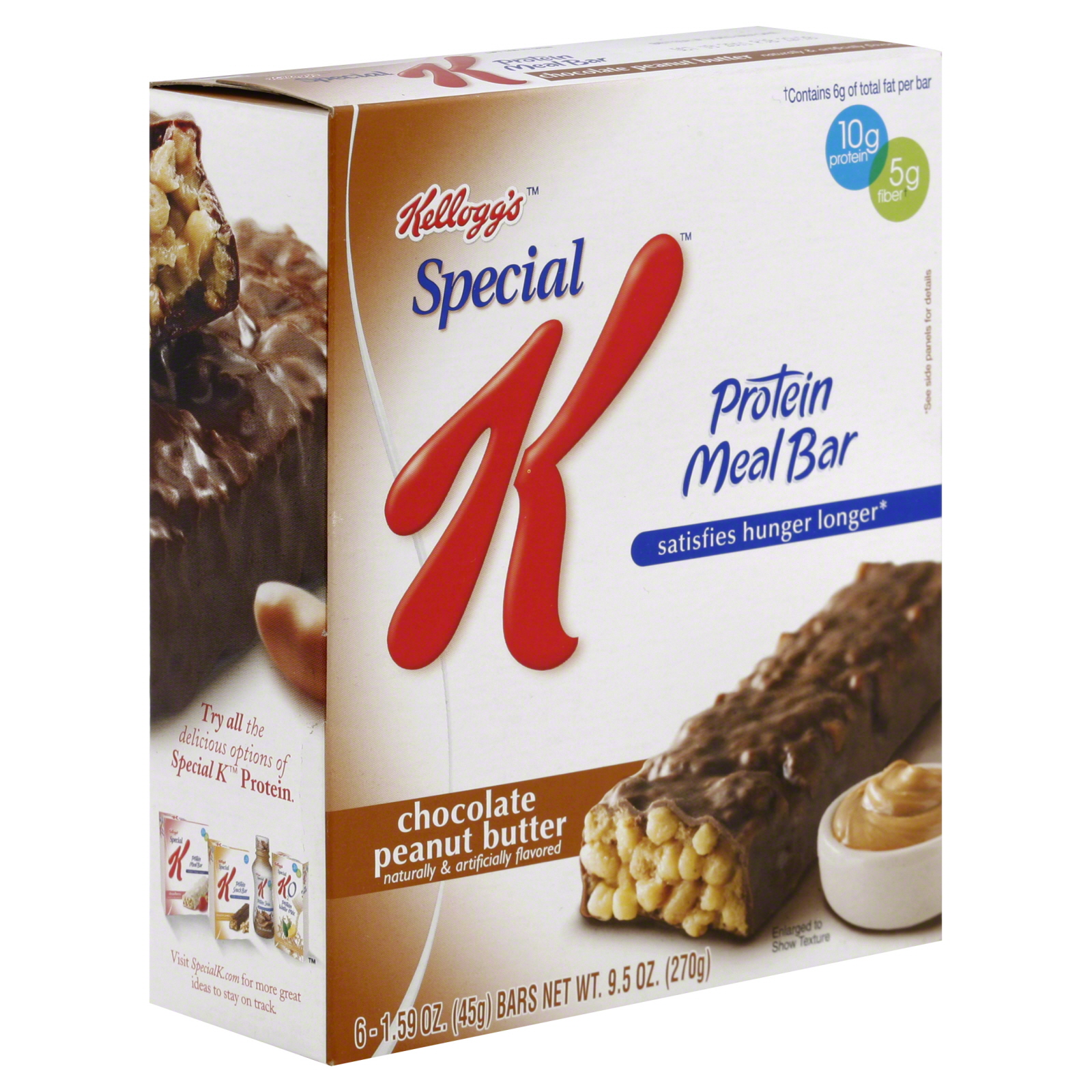 Kellogg's Protein Meal Bar, Chocolate Peanut Butter, 6 - 1.59 oz (45 g) bars [9.5 oz (270 g)] at Kmart.com