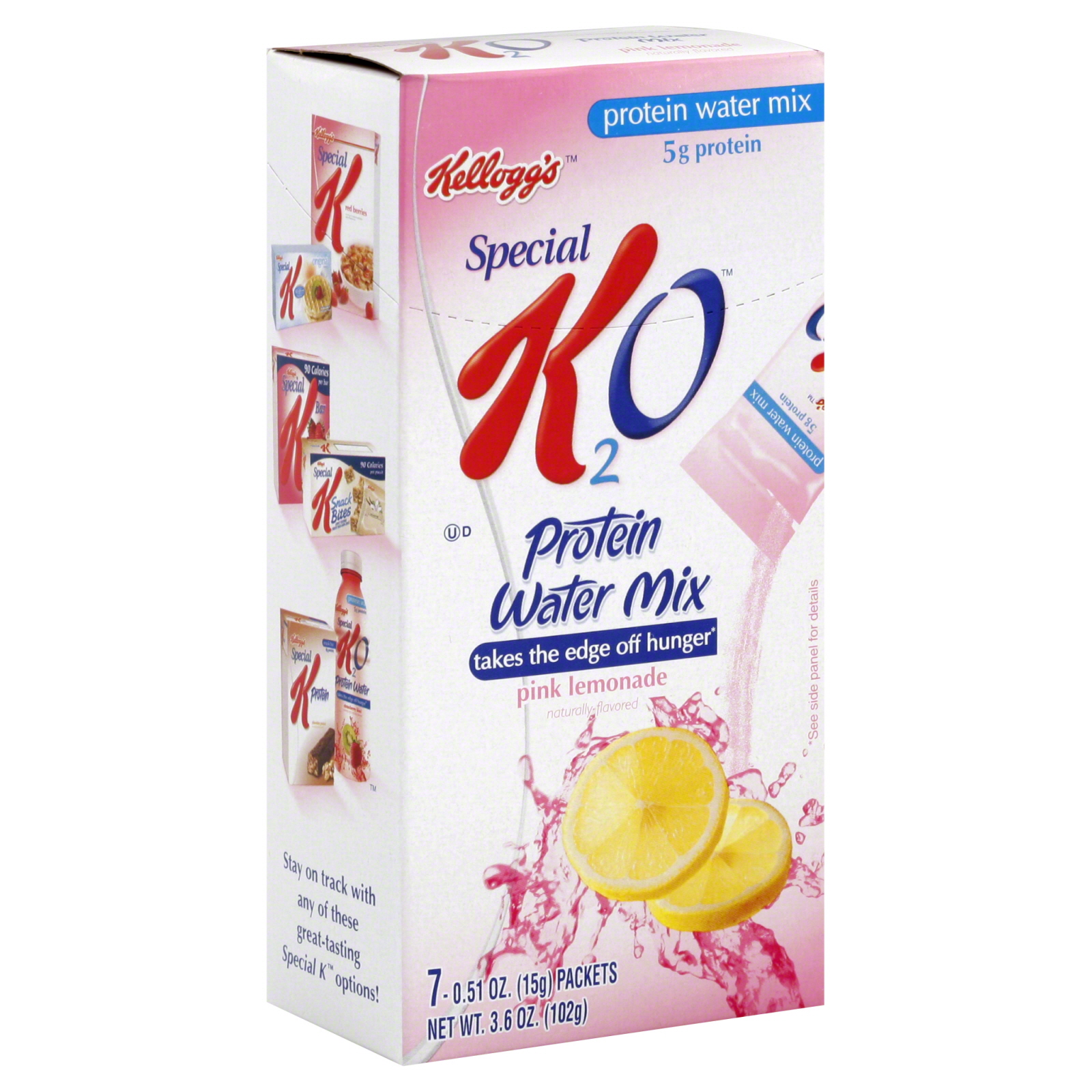 Special K2O Protein Water Mix, Pink Lemonade, 7 - 0.51 oz (15 g ...