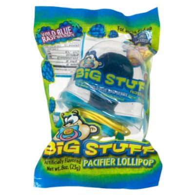 Big Stuff Pacifier Lollipop, Wild Blue Raspberry, .8 oz (23 g)