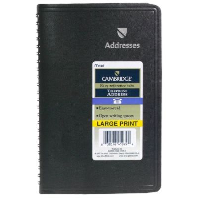 Mead Telephone/Address Book, Large Print, 1 book at Kmart.com