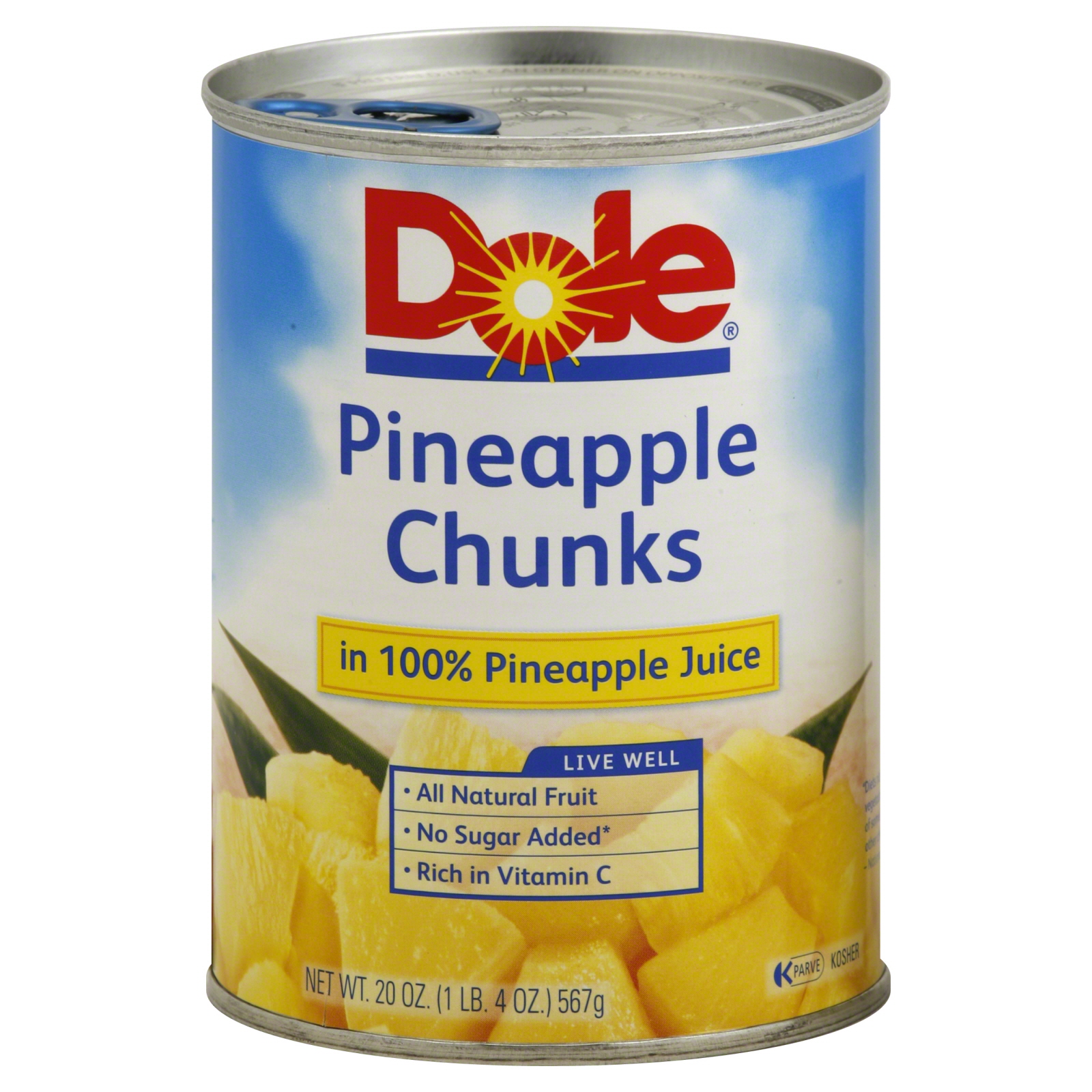 Dole Pineapple Chunks, 20 oz (1 lb 4 oz) 567 g at mygofer.com