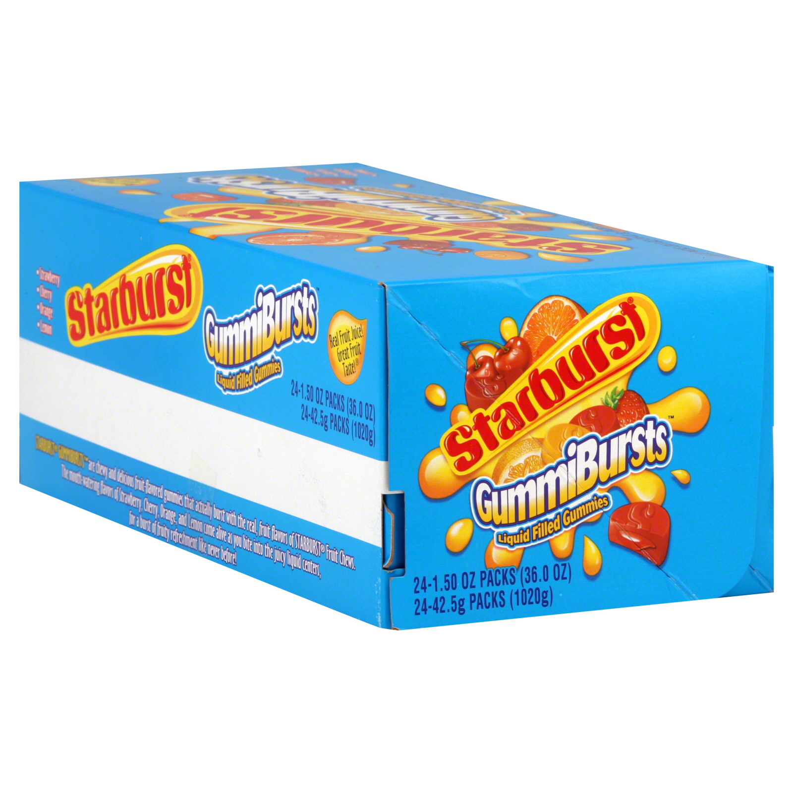 UPC 040000162599 product image for GummiBursts Gummies, Liquid Filled, Assorted Flavors, 24 - 1.50 oz (42.5 g) pack | upcitemdb.com