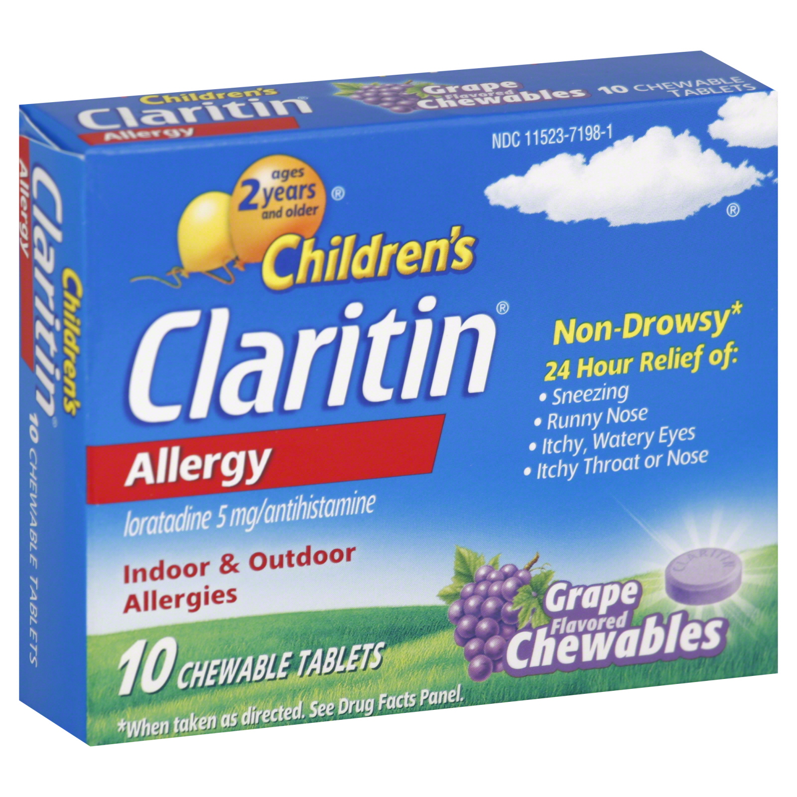 Claritin Children's Allergy, 5 mg, Grape Flavored Chewables, Tablets, 10 tablets at Kmart.com