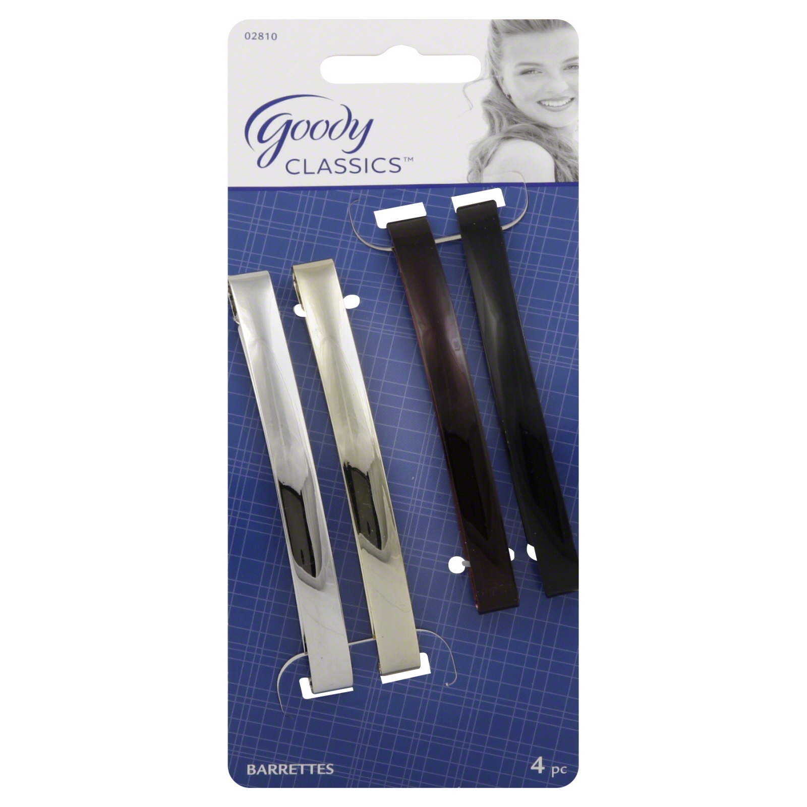 UPC 041457028100 Goody Classics Metal Domed Barrettes, 4 CT GOODY PRODUCTS, INC.