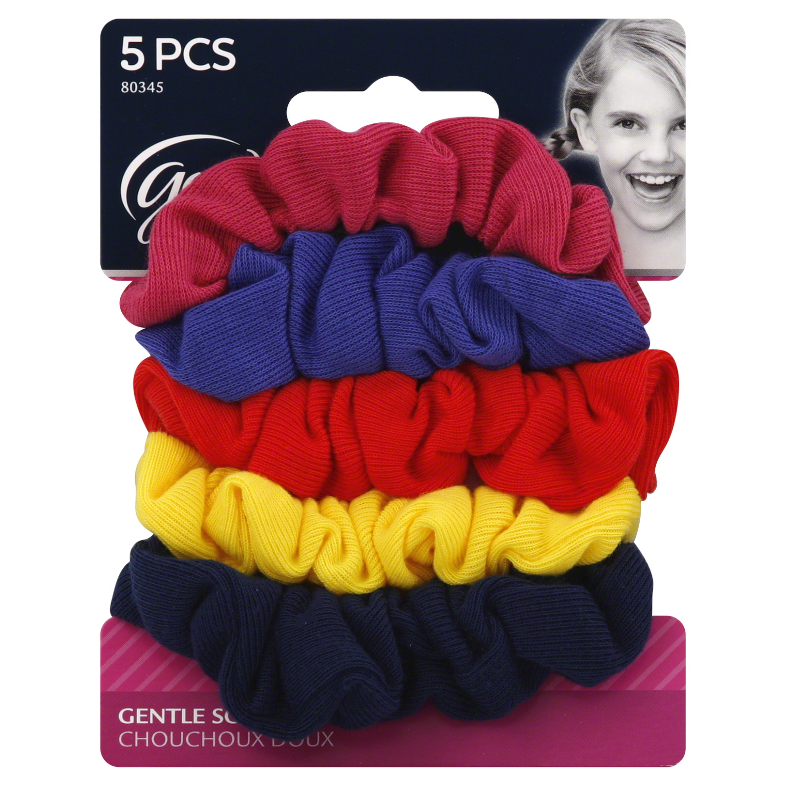 UPC 041457803455 product image for Girls Ouchless Cotton Scrunchie, 5 CT | upcitemdb.com