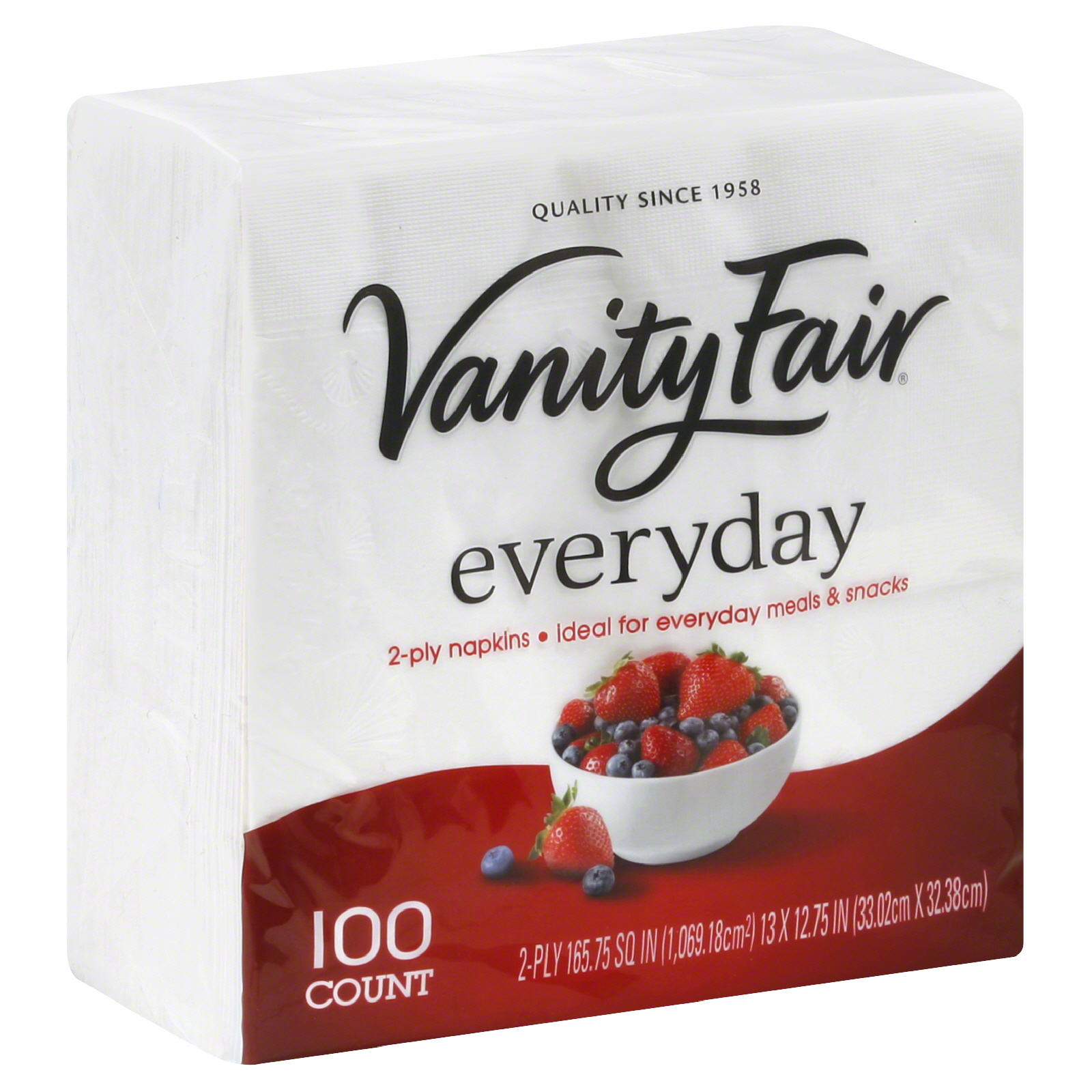 Vanity Fair Servietten Everyday – Family Pack Mit 200 Weißen Servietten