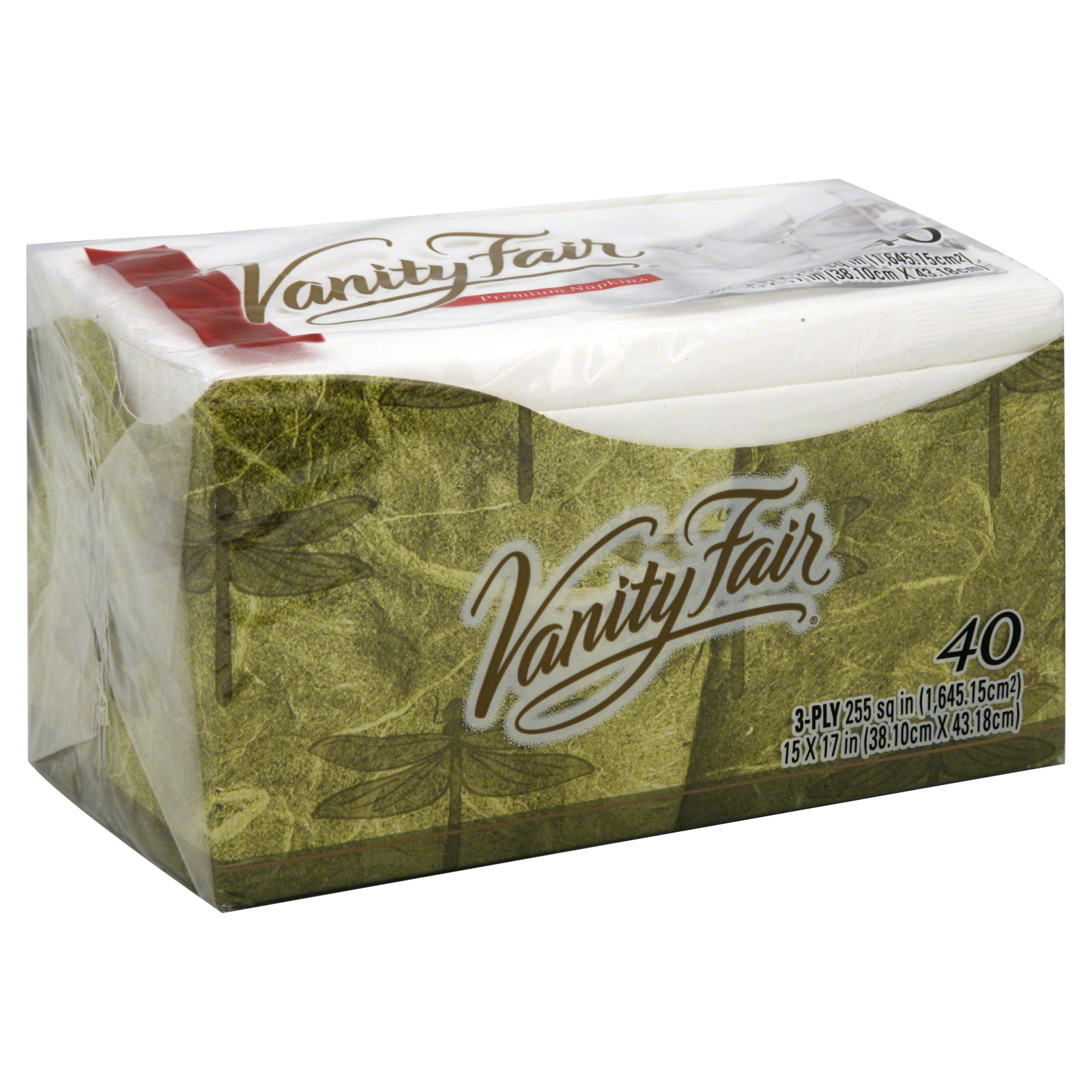 Vanity Fair Premium Napkins, 3-Ply, 40 Napkins Vanity Fair Premium Napkins, 3-Ply, 40 Napkins
