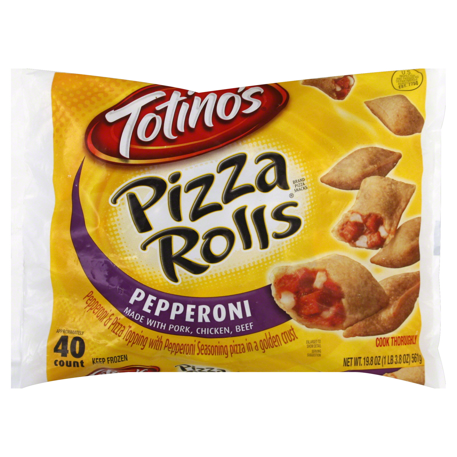 Totino's Pizza Rolls, Pepperoni, 40 pizza rolls [19.8 oz (1 lb 3.8 oz) 561 g] at Kmart.com