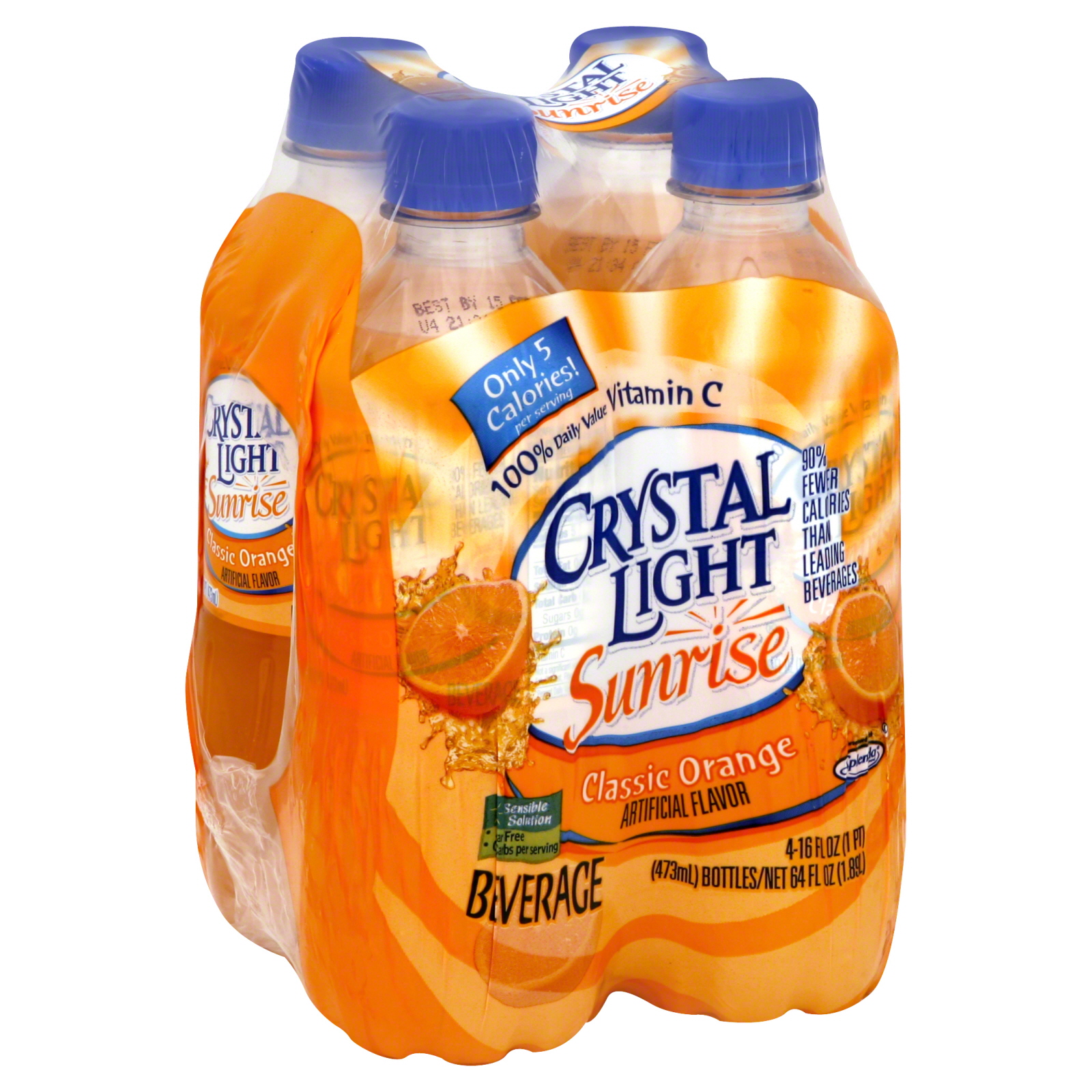 Crystal Light Sunrise Beverage, Classic Orange, 4 - 16 fl oz (473 ml) bottles [64 fl oz (1.89 l)] at Kmart.com