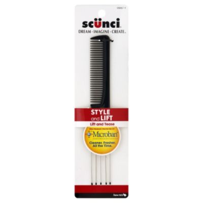 Scunci Style and Lift Rattail Comb, Lift and Tease, 1 comb