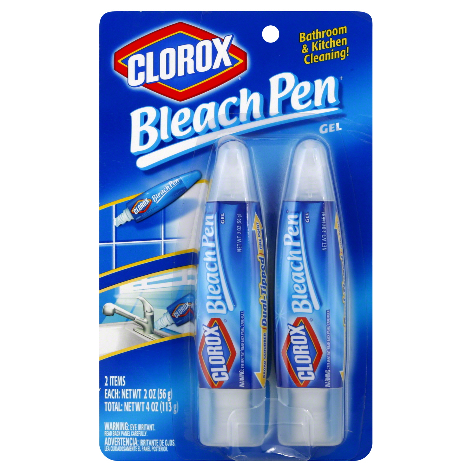 Clorox Bleach Pen, Gel, 2 - 2 oz (56 g) pens [4 oz (113 g)] at mygofer.com