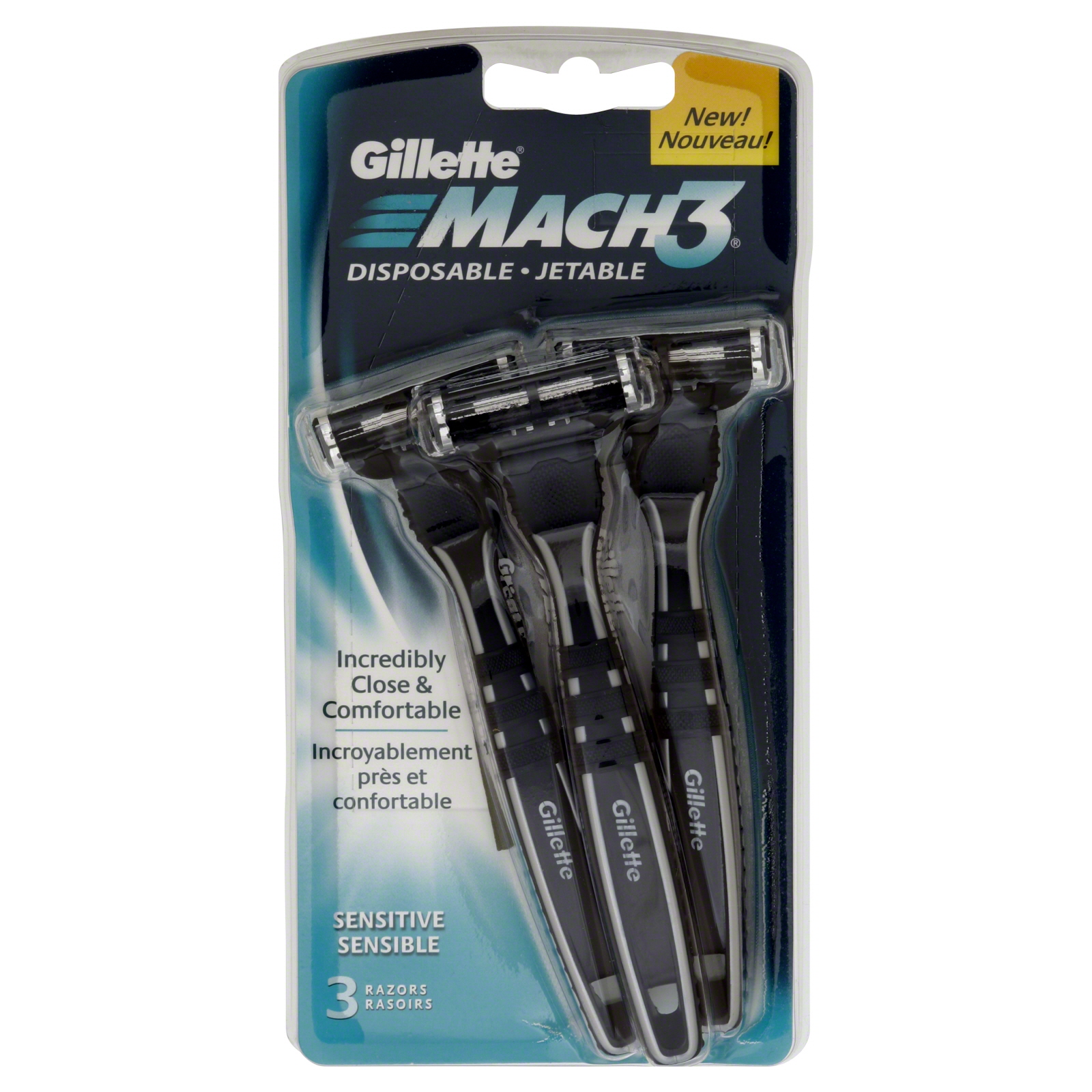 Gillette Disposable Razors, Sensitive, 3 razors at mygofer.com