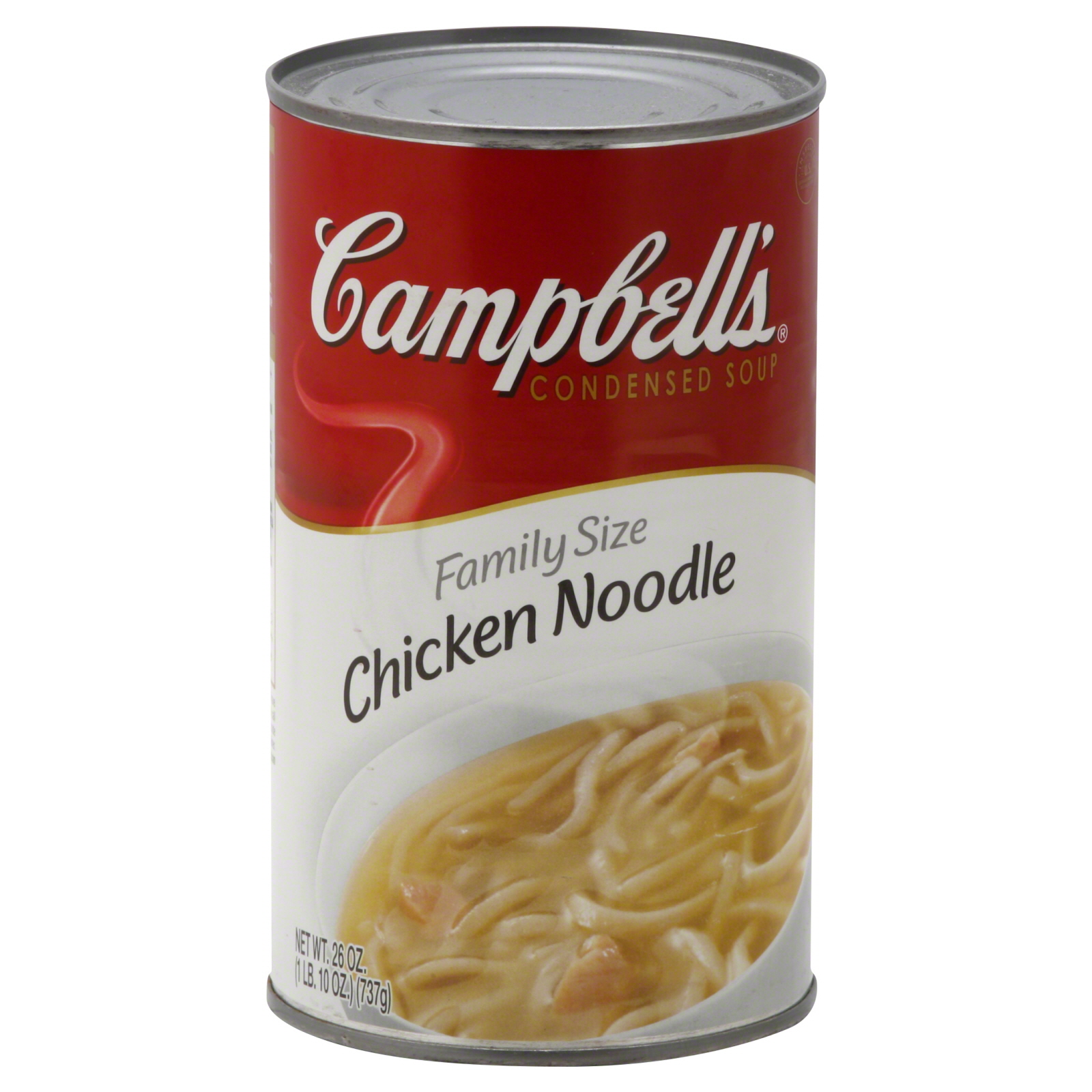 Campbell's Soup, Condensed, Chicken Noodle, Family Size, 26 oz (1 lb 10 oz) 737 g at mygofer.com