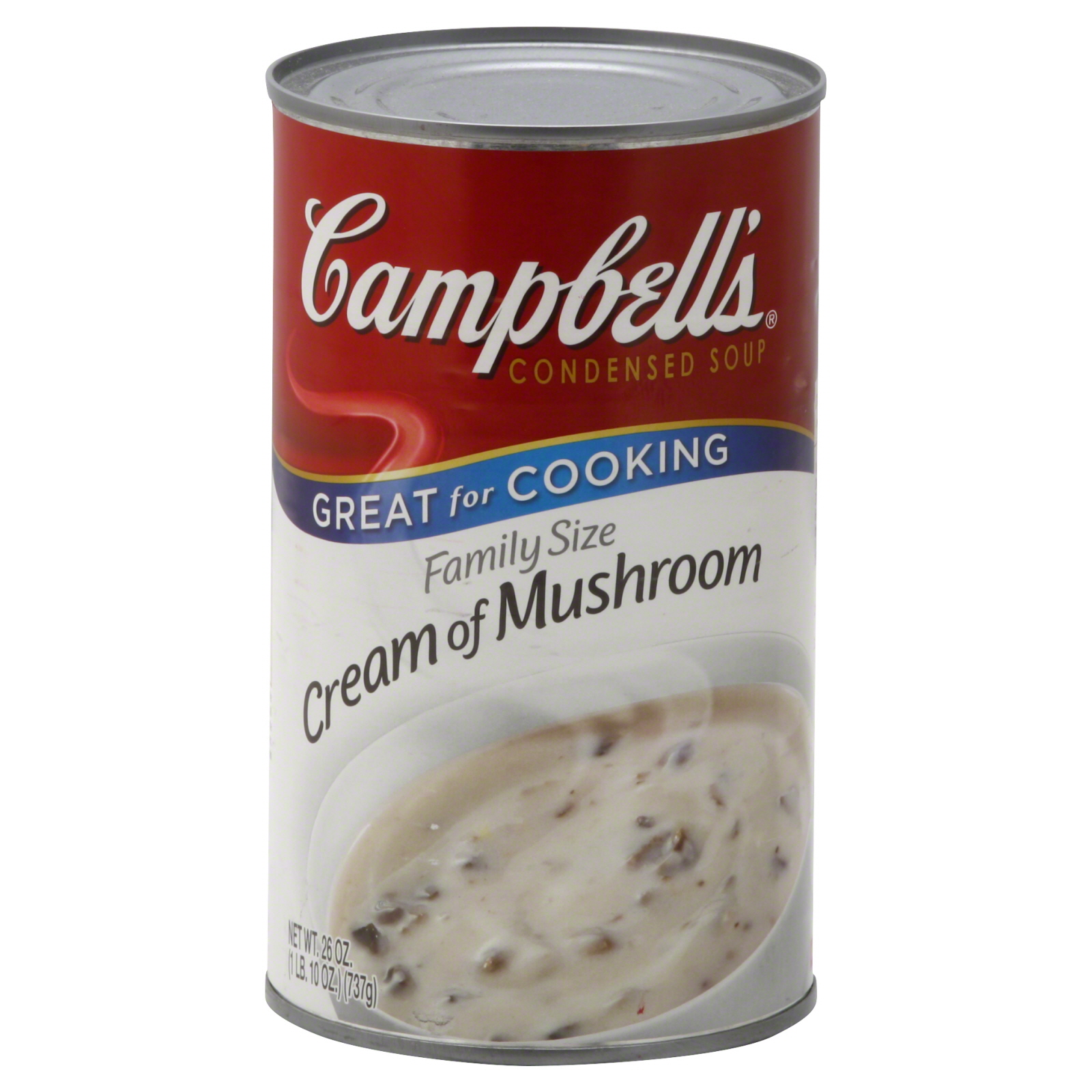 Campbell's Soup, Condensed, Cream of Mushroom, Family Size, 26 oz (1 lb 10 oz) 737 g at mygofer.com