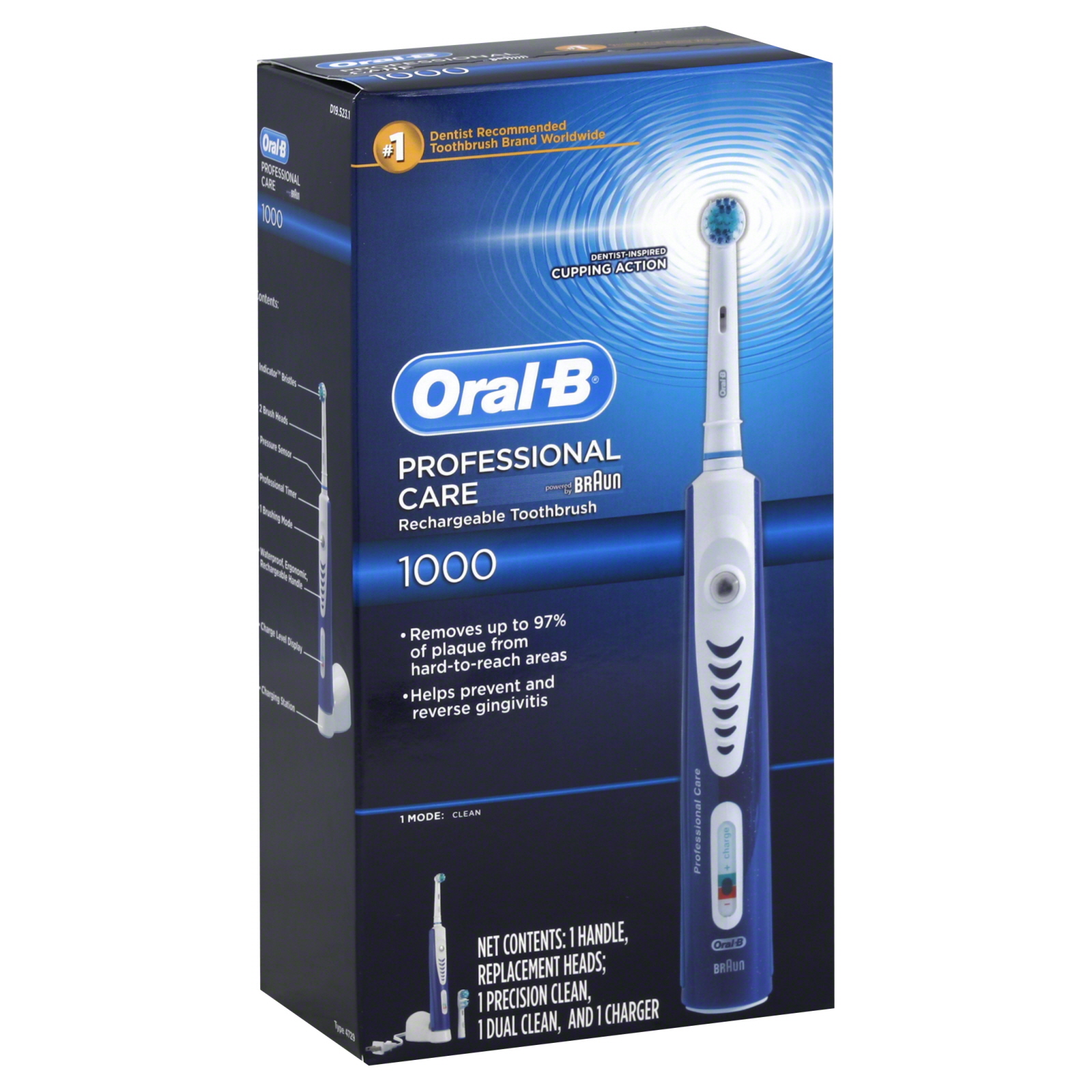 Toothbrush, Rechargeable, Professional Care 1000, 1 toothbrush