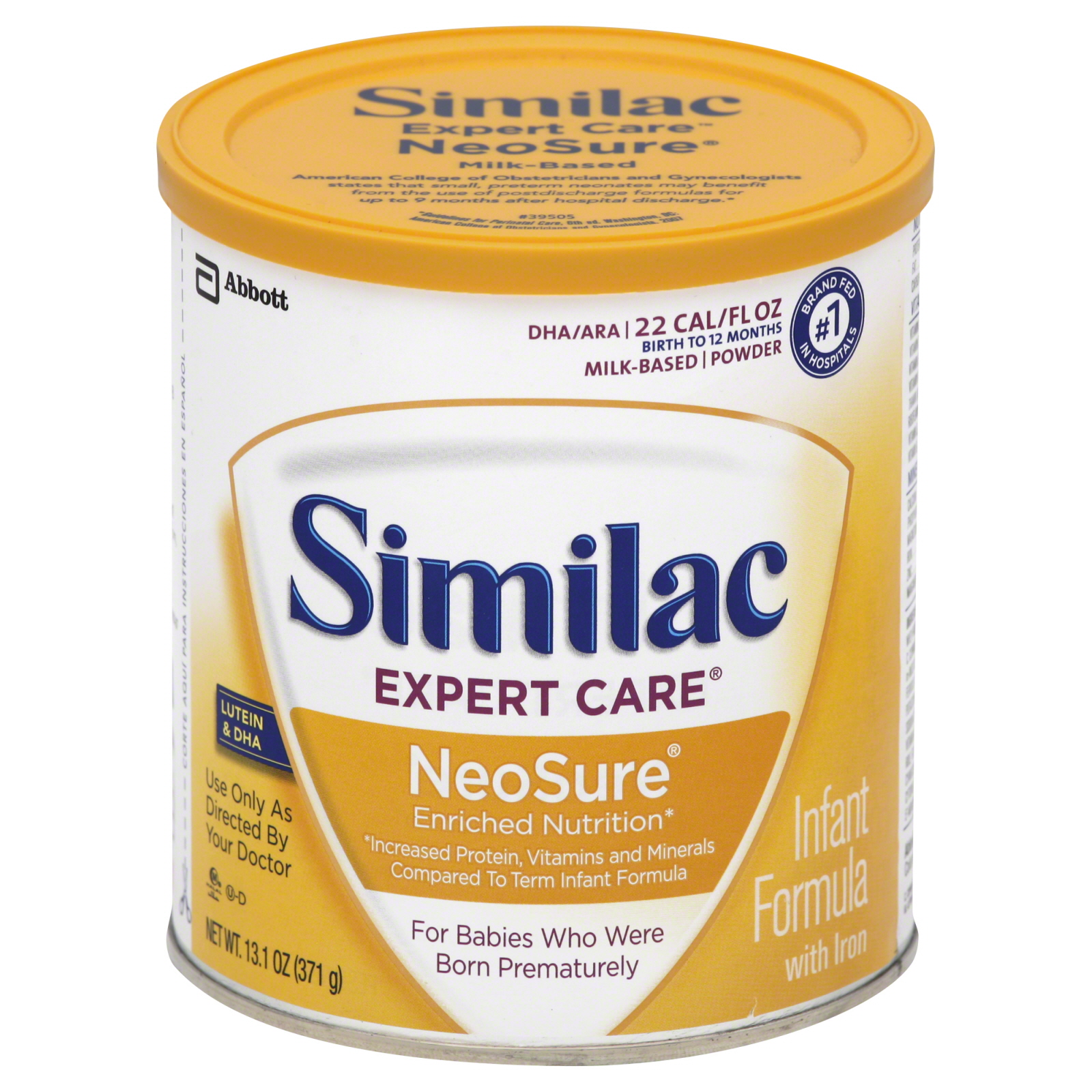 Similac NeoSure Milk Based Powder with Iron Infant Formula 13.1 OZ ...