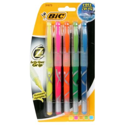 UPC 070330316737 product image for BIC Salon Fluorescent Highlighter, Assorted, 5 highlighters - BIC USA INC. | upcitemdb.com
