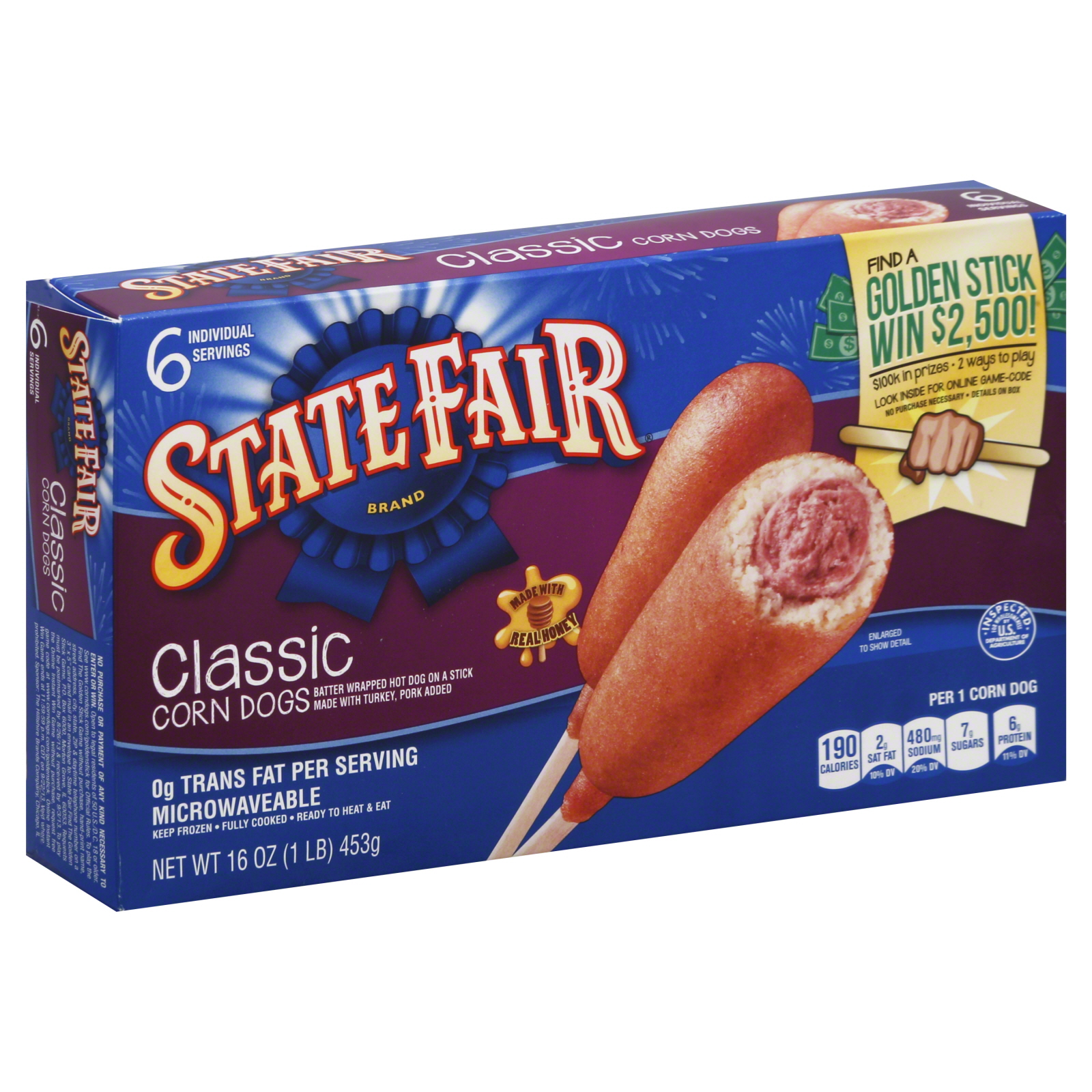 UPC 071068011260 product image for Corn Dogs, Classic, 6 servings [16 oz (1 lb) 453 g] | upcitemdb.com