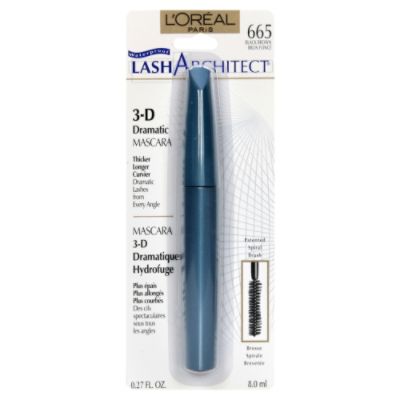 L'Oreal Lash Architect 3-D Dramatic Mascara with Spiral Brush, Waterproof, Black Brown 665, 0.27 fl oz (8.0 ml) at Kmart.com