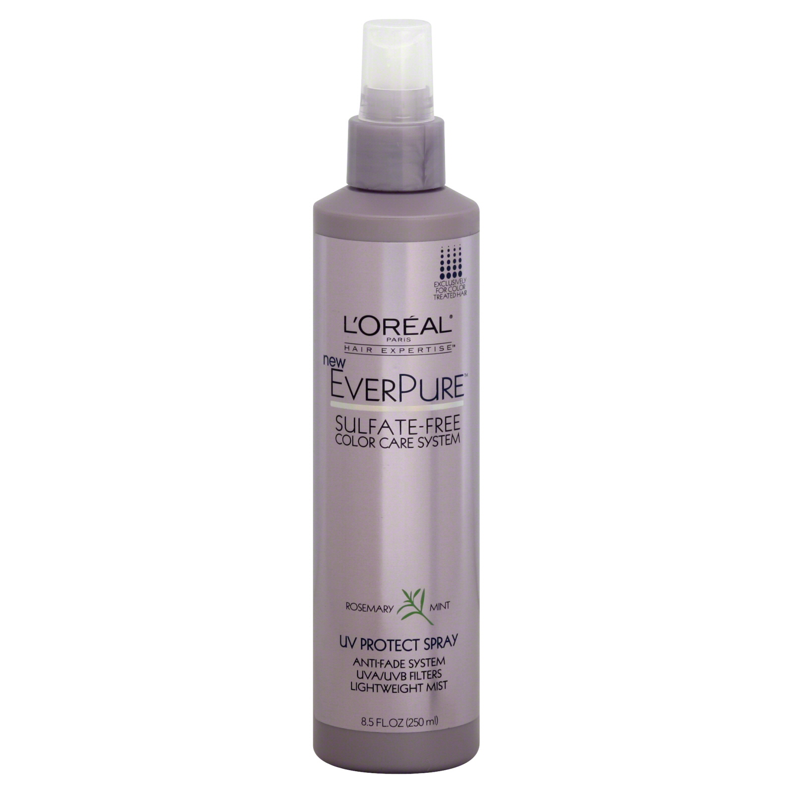 L'Oreal EverPure UV Protect Spray, Rosemary Mint, 8.5 fl oz (250 ml