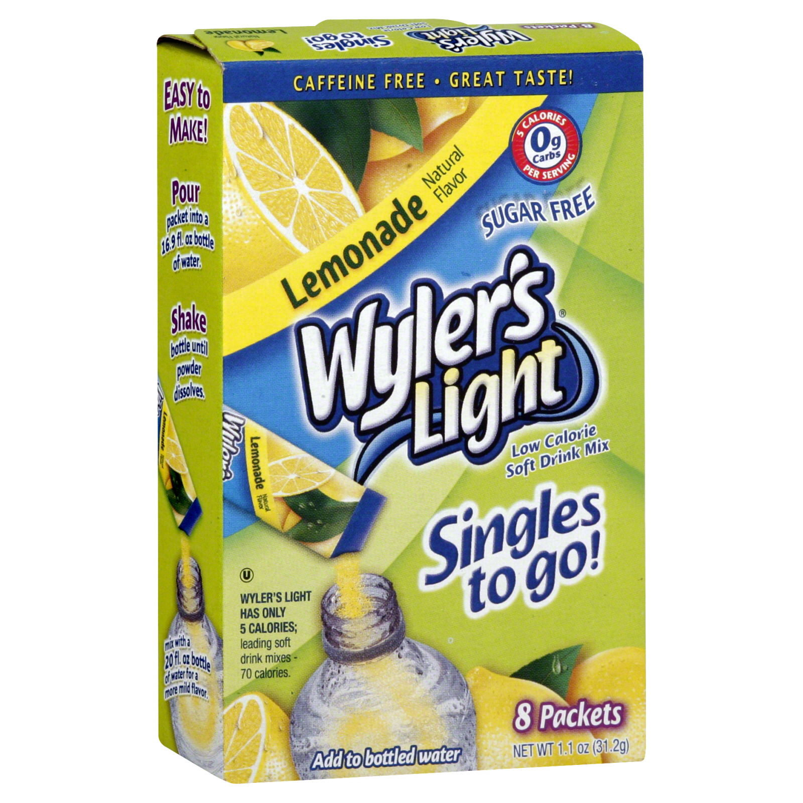 Wyler's Light Singles to Go! Soft Drink Mix, Low Calorie, Sugar Free