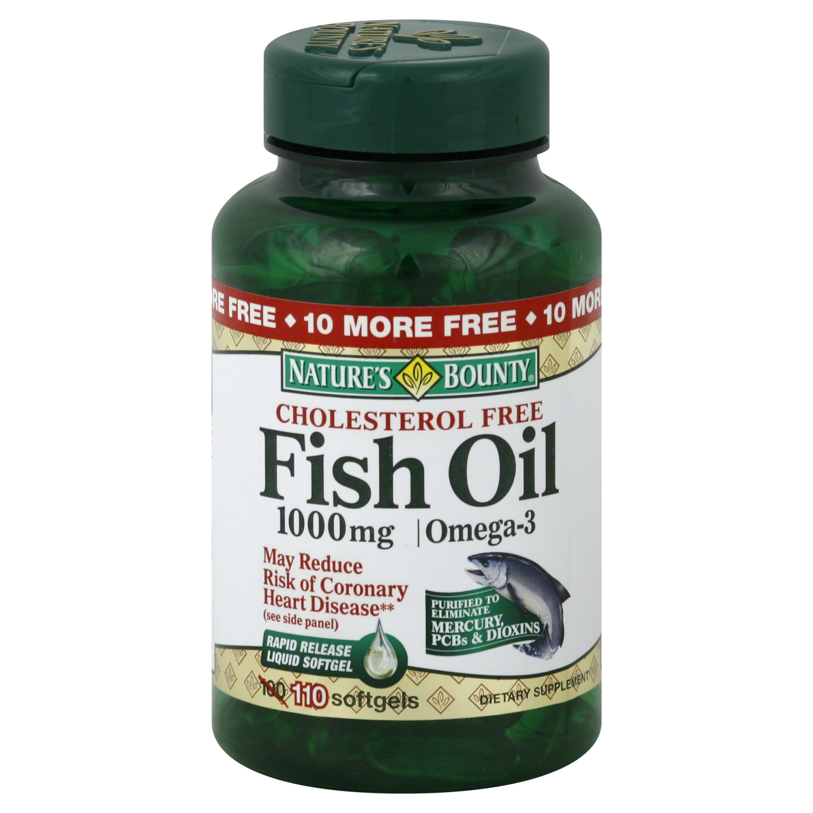 Nature's Bounty Fish Oil, Odorless, Omega3, 1200 mg, Softgels, Value