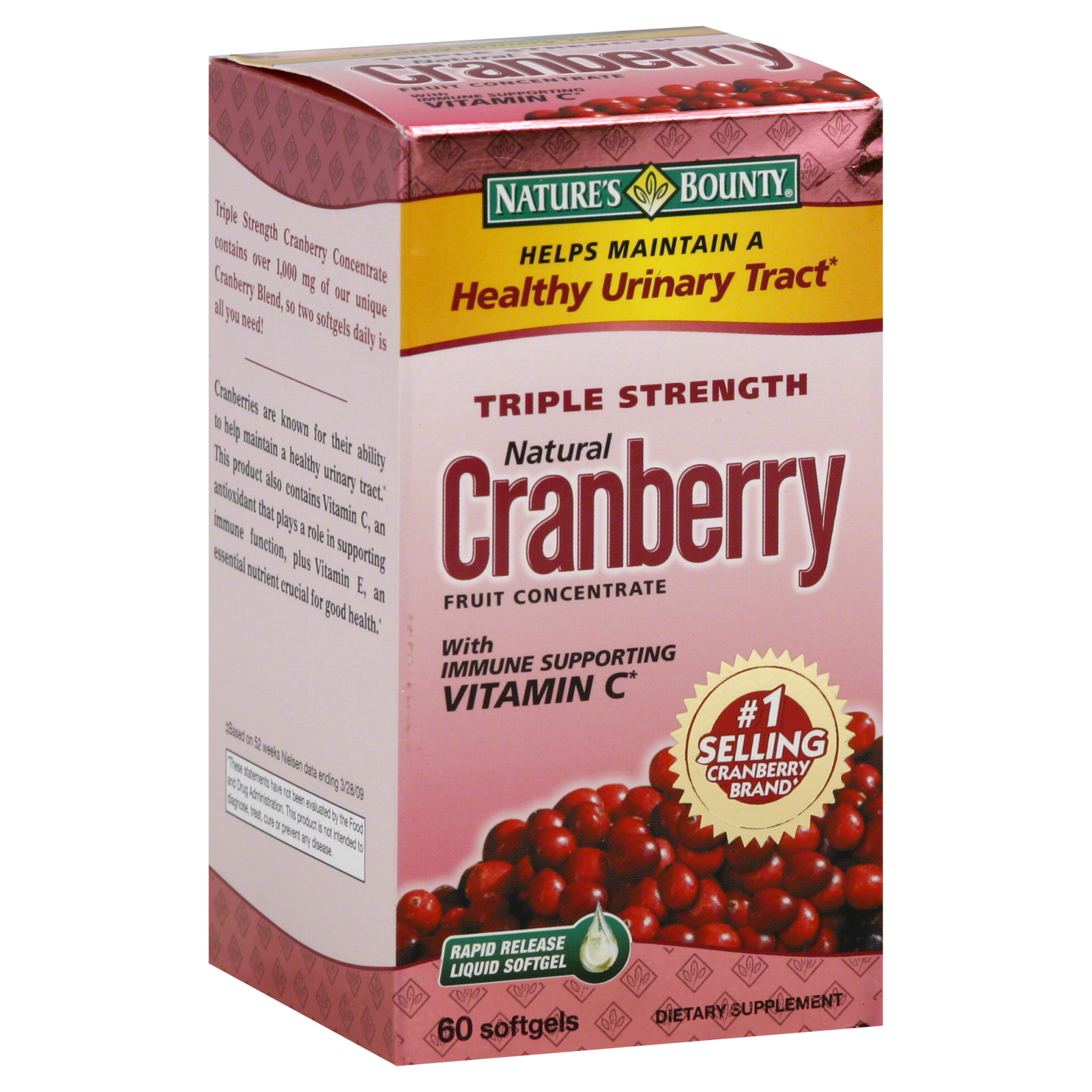 Nature's Bounty Cranberry, Value Size, Fruit 4200 mg, Plus Vitamin C