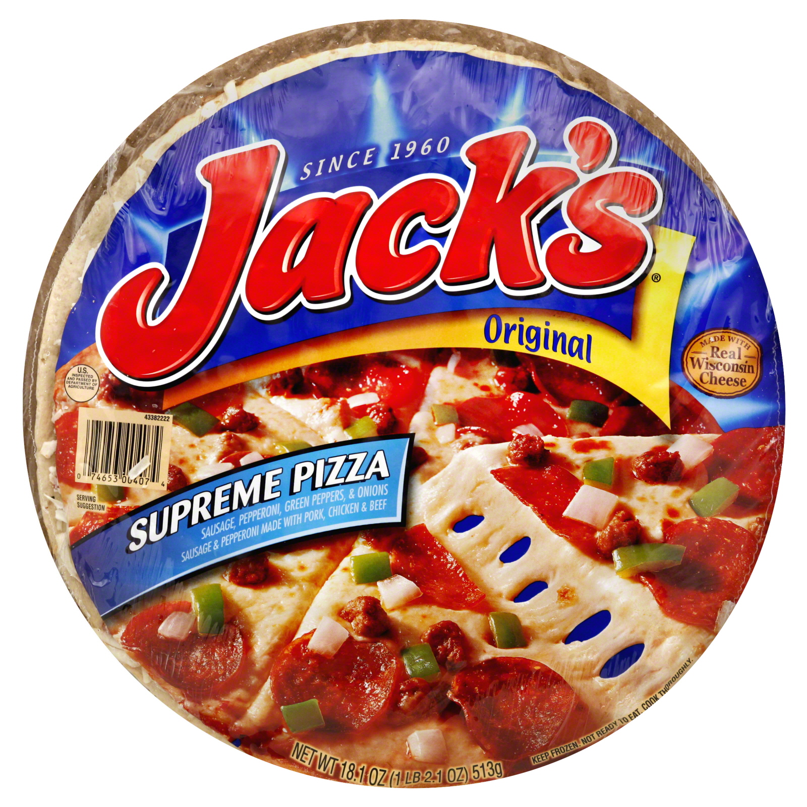 UPC 074653004074 product image for Pizza, Original, Supreme, 18.1 oz (1 lb 2.1 oz) 513 g | upcitemdb.com