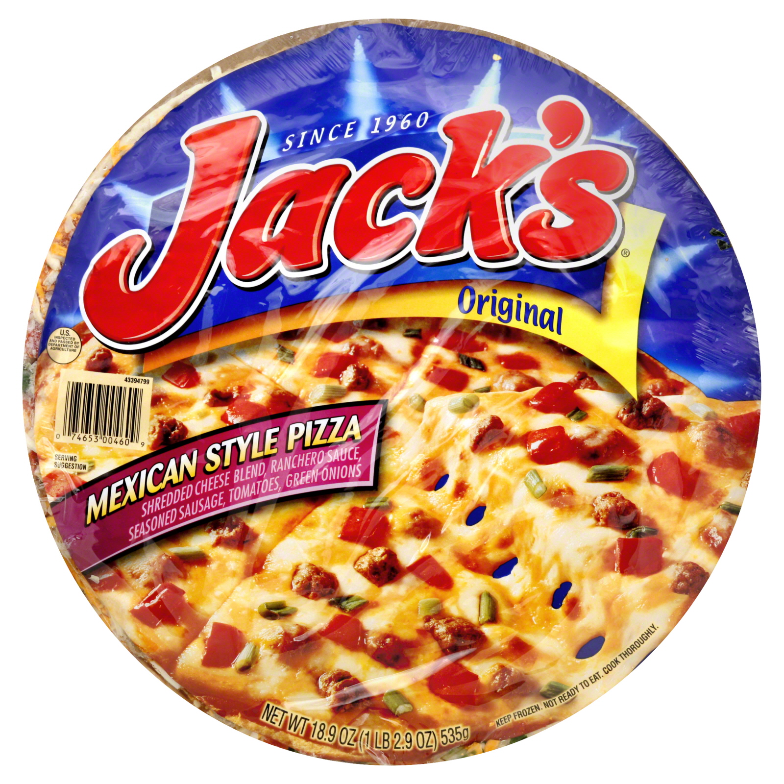 UPC 074653004609 product image for Pizza, Original, Mexican Style, 18.9 oz (1 lb 2.9 oz) 535 g | upcitemdb.com