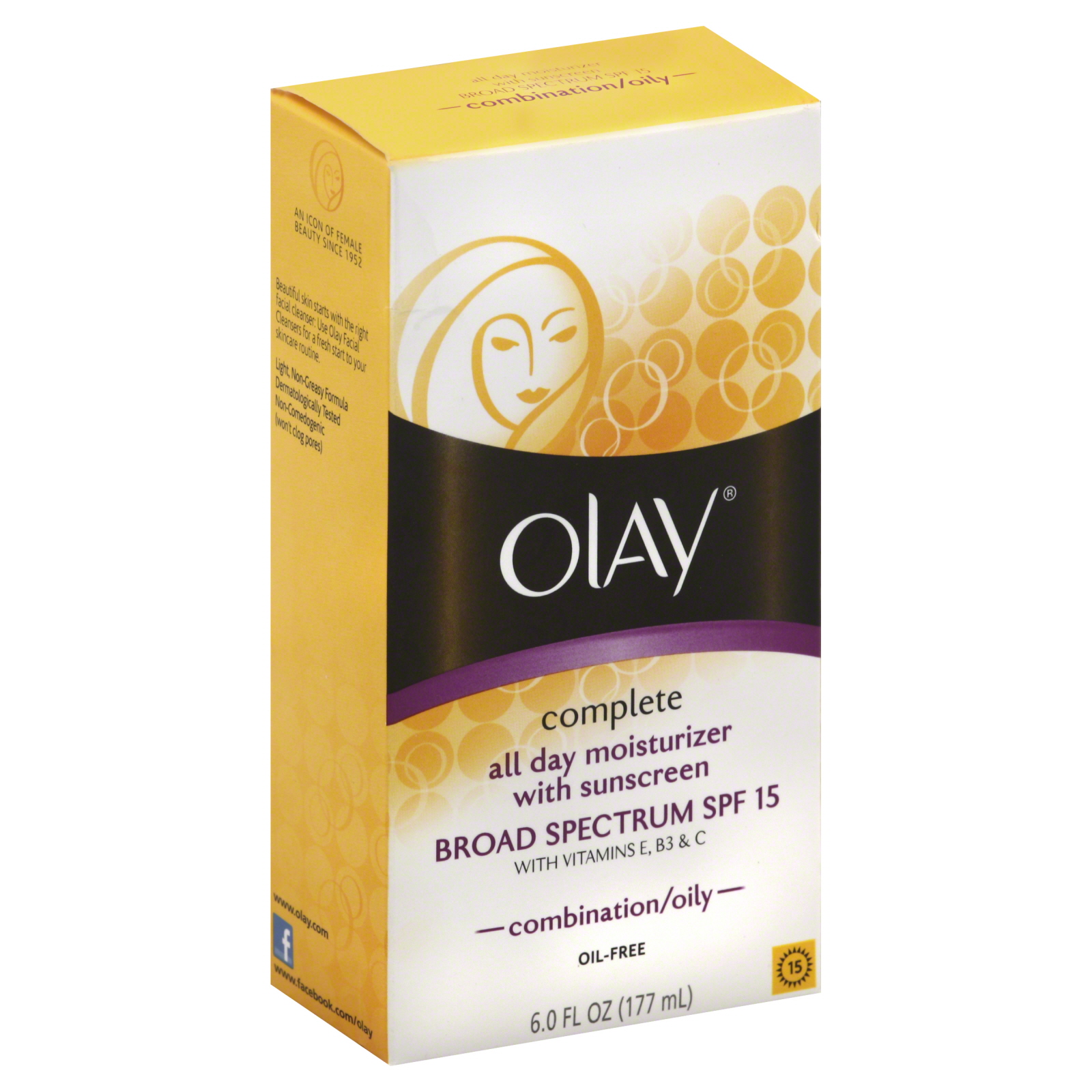 Olay Complete Moisturizer, All Day UV, Combination/Oily, 6 fl oz (177 ml) at Kmart.com