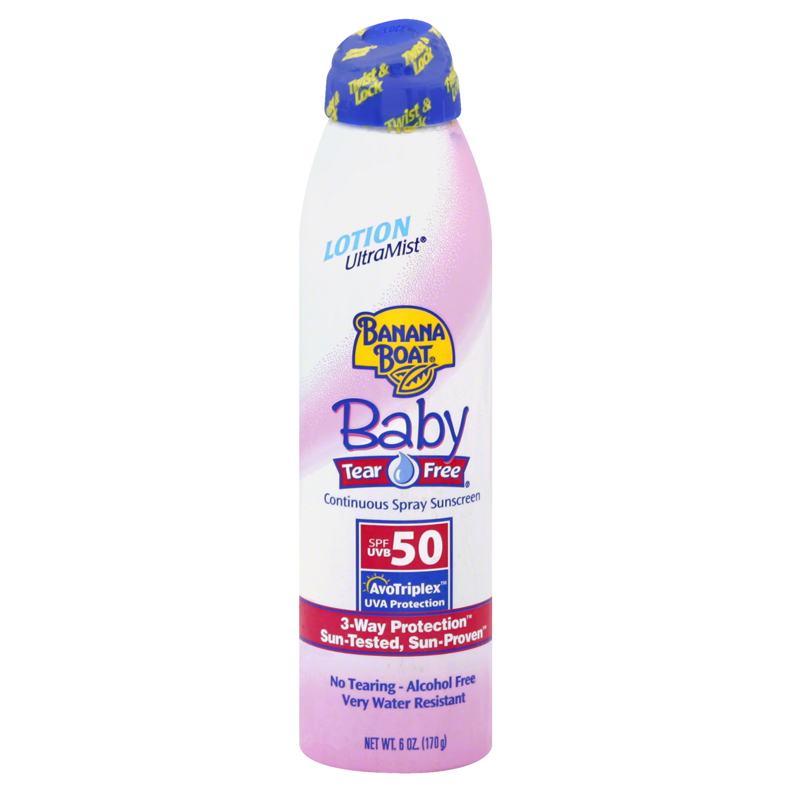 Banana Boat Baby Sunscreen, Continuous Spray, SPF 50, Lotion UltraMist, 6 oz (170 g) - SEA COLOR LABS INC