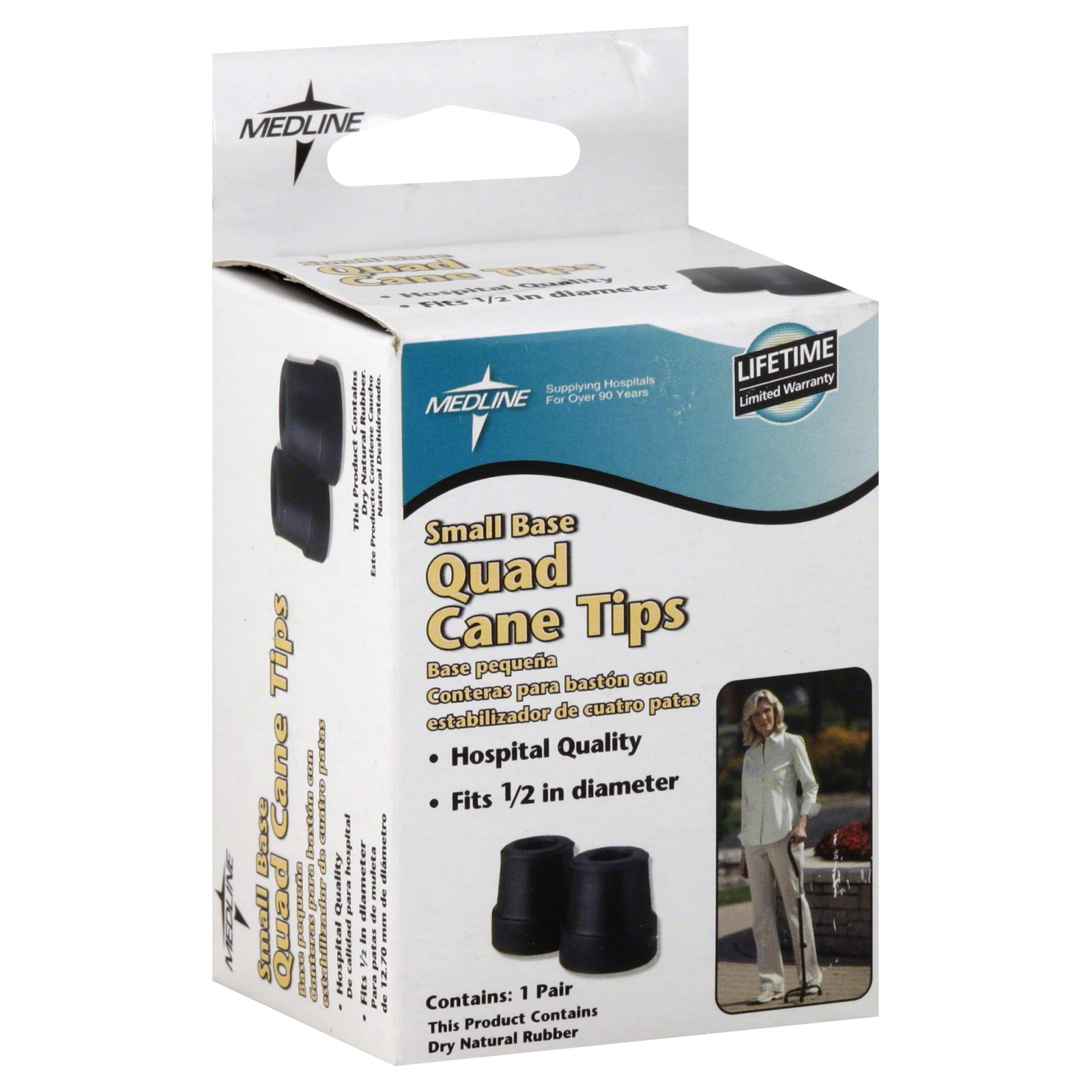 Quad Cane Tips, Small Base, 1 pair