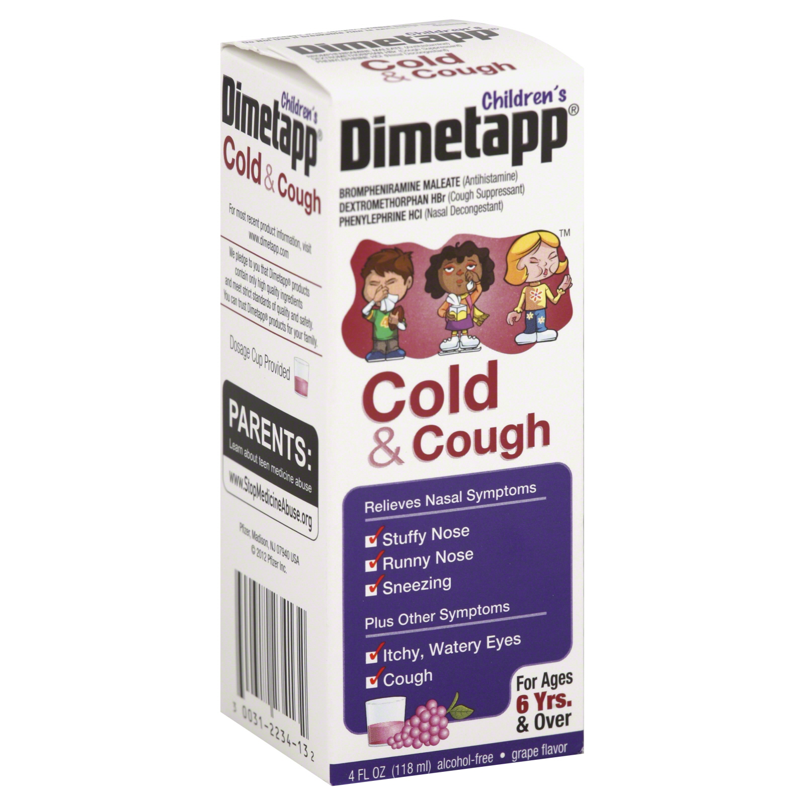 UPC 300312234132 Dimetapp Children's Cough & Cold, Grape Flavor, 4 fl