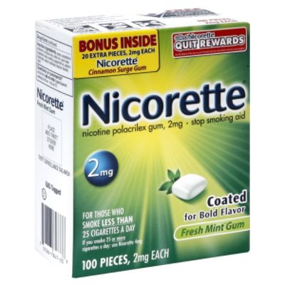 Nicorette Stop Smoking Aid, 2 mg, Fresh Mint Gum, 100 pieces at Kmart.com