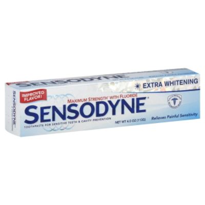 UPC 310158084006 product image for Sensodyne Toothpaste with Fluoride & Extra Whitening, Maximum Strength, Bonus, 5 | upcitemdb.com